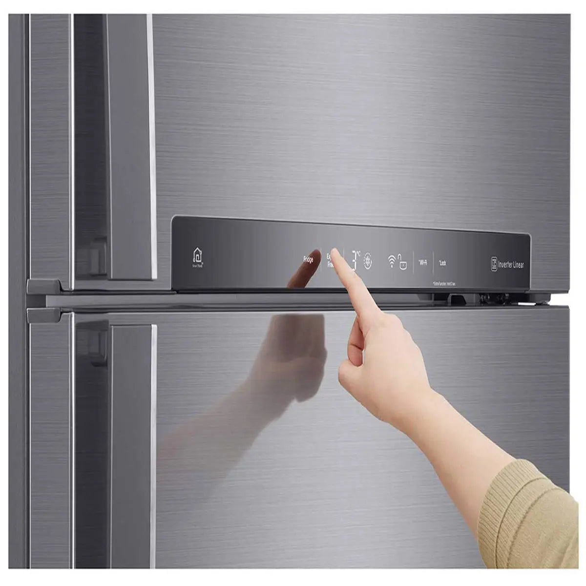 LG 547 L 3 Star Frost-Free Inverter Wi-Fi  Double Door Refrigerator (GN-H702HLHQ, Platinum Silver)