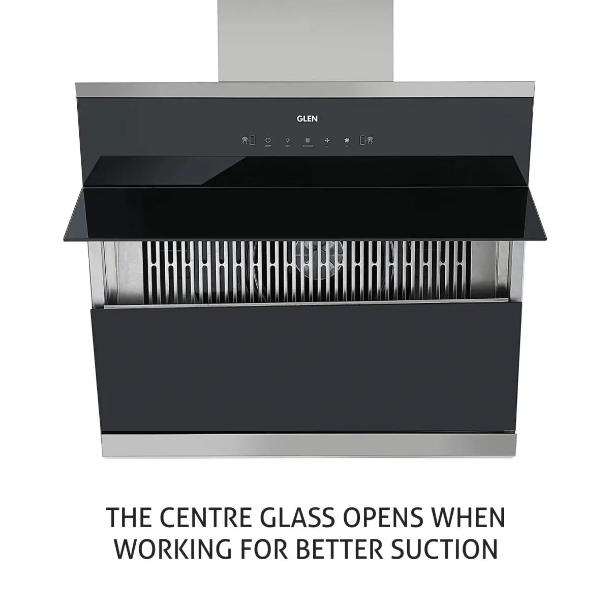 Glen 6073 MS Vertical Glass Filter Less Auto Clean Chimney with Motion Sensor 1400 m3h (BLDC Motor) - 75 cm
