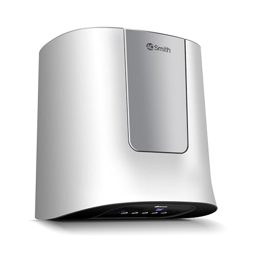 AO Smith HeatBot Wifi 25L Silver | Smart Storage Vertical Water Heater (Geyser) with Free Installation | Voice & Smart App Control | Personalised Modes & Scheduler | Digital Touch Display