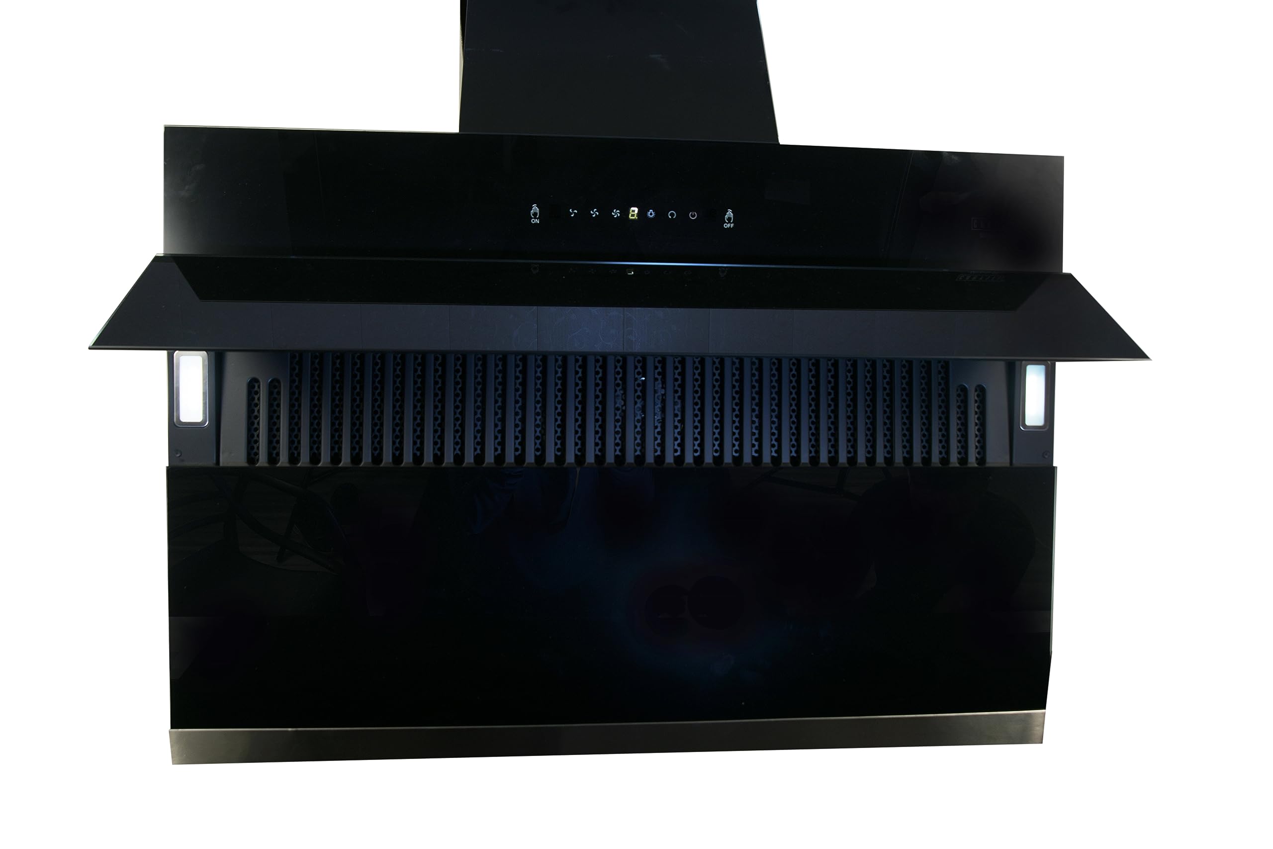 Caysil Miracle 60 cm Auto Clean Filterless Hood Wall Mounted Kitchen Chimney, Suction Capacity 1350 m³/hr - Black