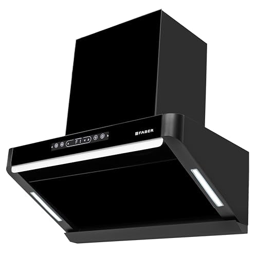 Faber Pinnacle 75cm 1500m³/hr Autoclean Chimney|Digital Display|Filterless|Slant Body|T-Shape Panel|Touch+Gesture|12Yr on Motor,5Yr Comprehensive Warranty by Faber|Hood Pinnacle FL HC BK 75,M