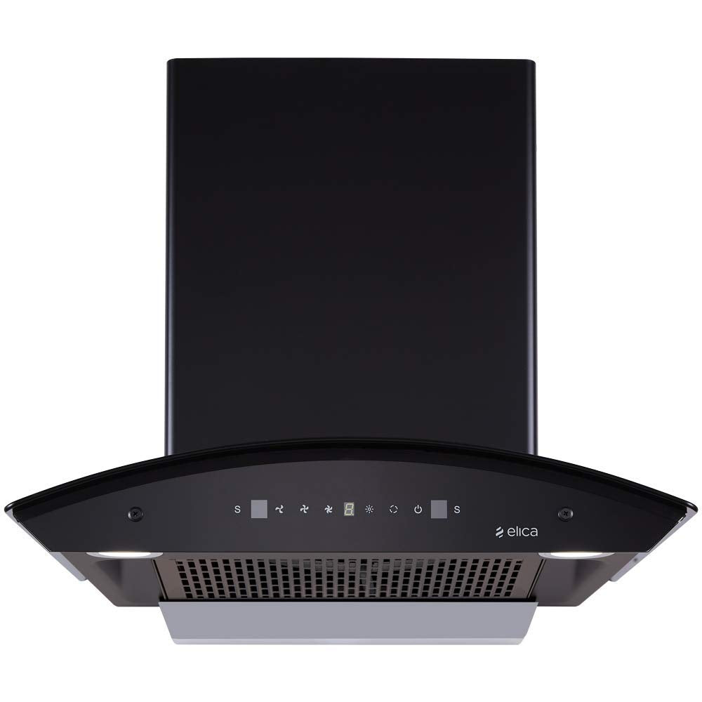 Elica 60 cm 1350 m3/hr Filterless Autoclean Kitchen Chimney with 15 Years Warranty (FLCG 600 HAC LTW MS NERO, Touch + Motion Sensor Control, Black)