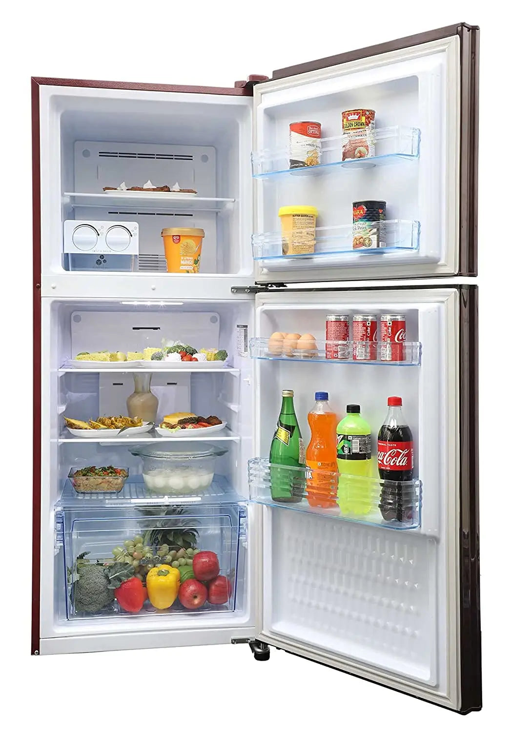Havells-Lloyd 276 L 2 Star Inverter Frost Free Double Door Refrigerator (GLFF282AMWT1PB Metallic Wine, 2022 Model)