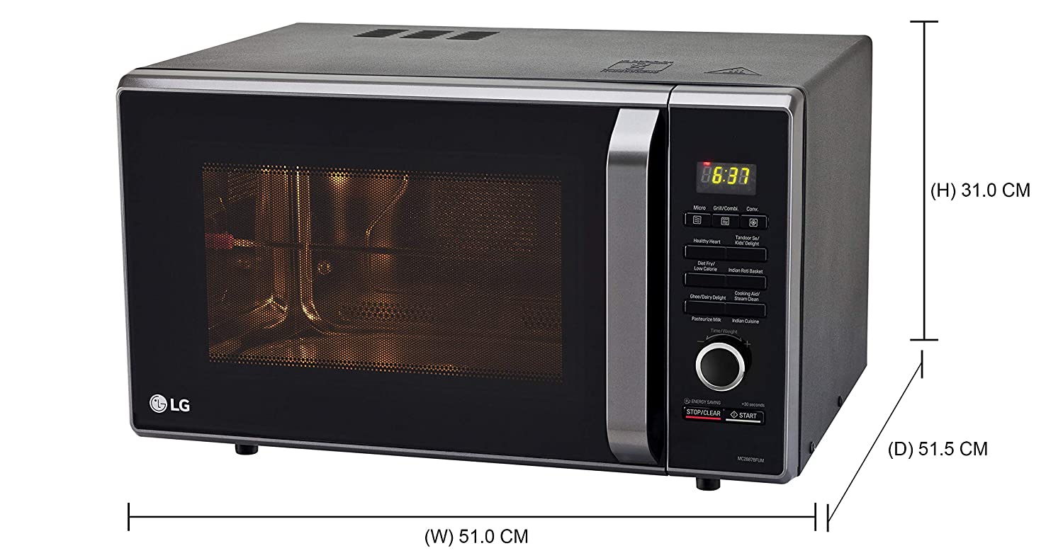 LG 28 L Convection Microwave Oven (MC2887BFUM, Black)