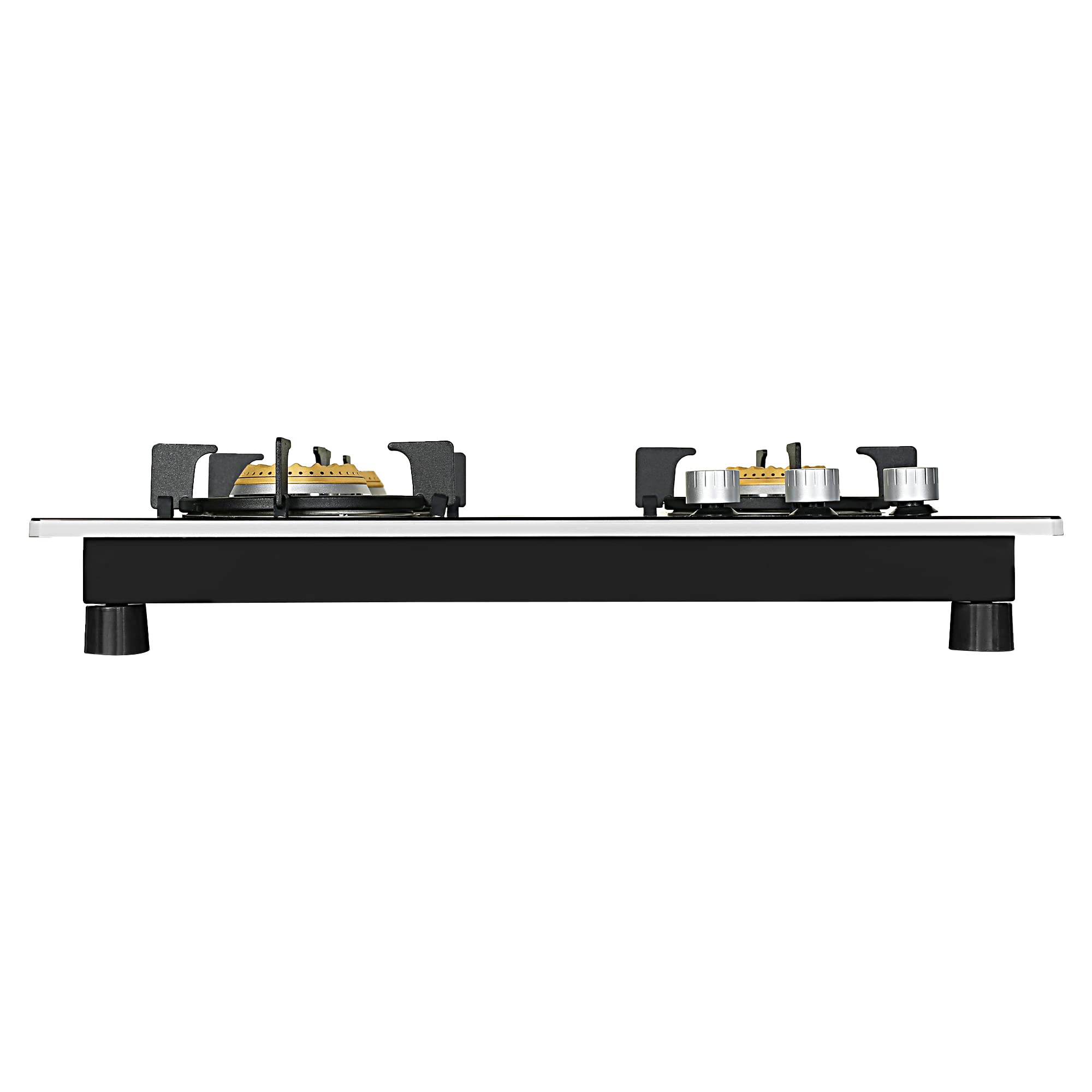 Faber 3 Burner Hobtop, High Performance SABAF Brass Burner, 65 cm (HOB Orion 653 HD BB SQ EBK) Auto Ignition, Black