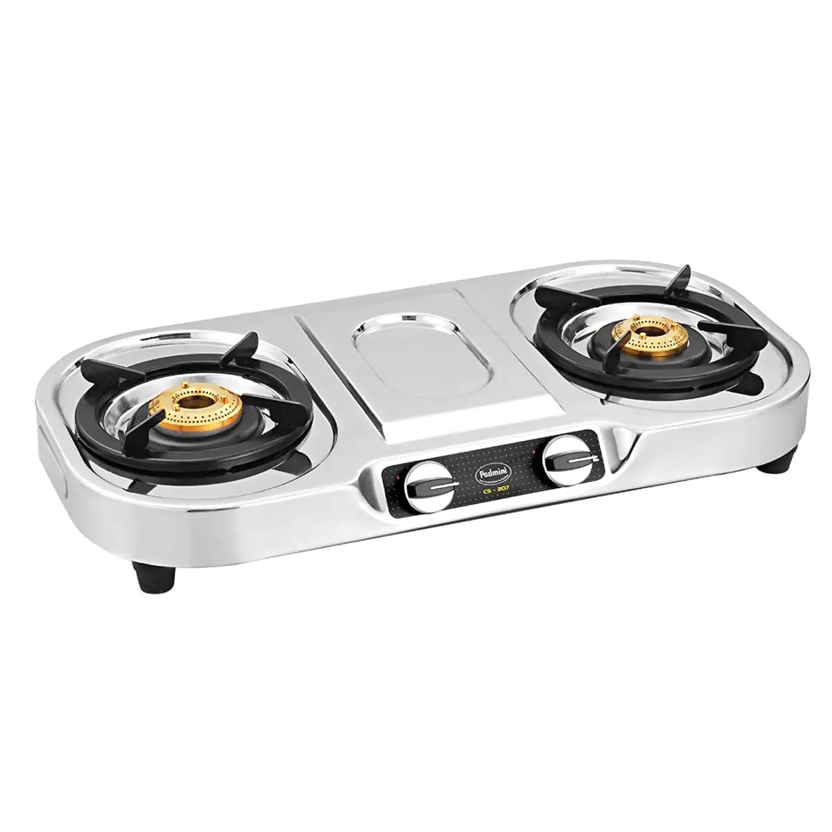 Padmini Gas Stove, 2 Burner, Silver (CS-207)