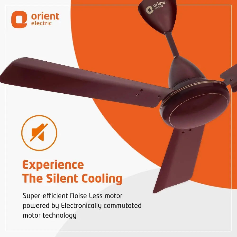 Orient Electric Hector-500 1200mm Energy Efficient Ceiling Fan with Inverter Technology (Brown, Pack of 3)