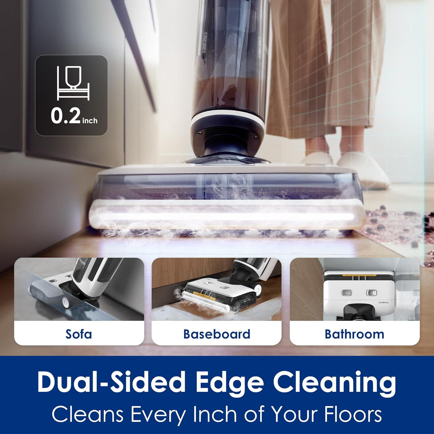 Tineco Floor ONE S7 Steam Cordless Wet Dry Vacuum Cleaner, 3-in-1 Steam Mop & Vacuum, Floor Washer for Sticky Mess Clean Up