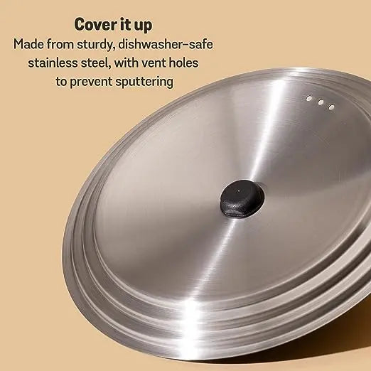 Meyer Accent Series Stainless Steel Universal Lid 20,22,24cm Matte Black
