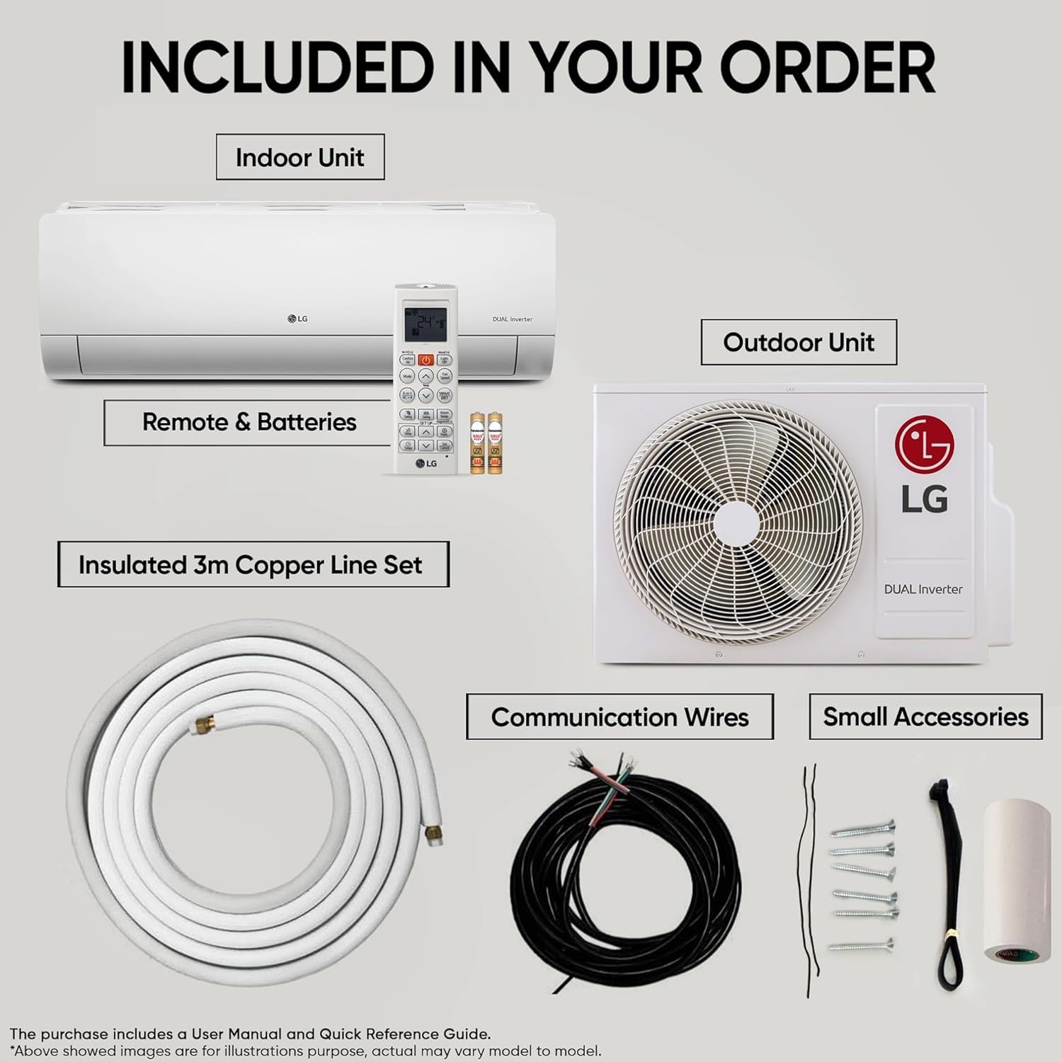 LG 3 Star Split AC (2.0) with AI Convertible 6-in-1 Cooling, Anti Virus Protection, Diet+, Silver Deco - 2025 Model (US-Q24SNXE)