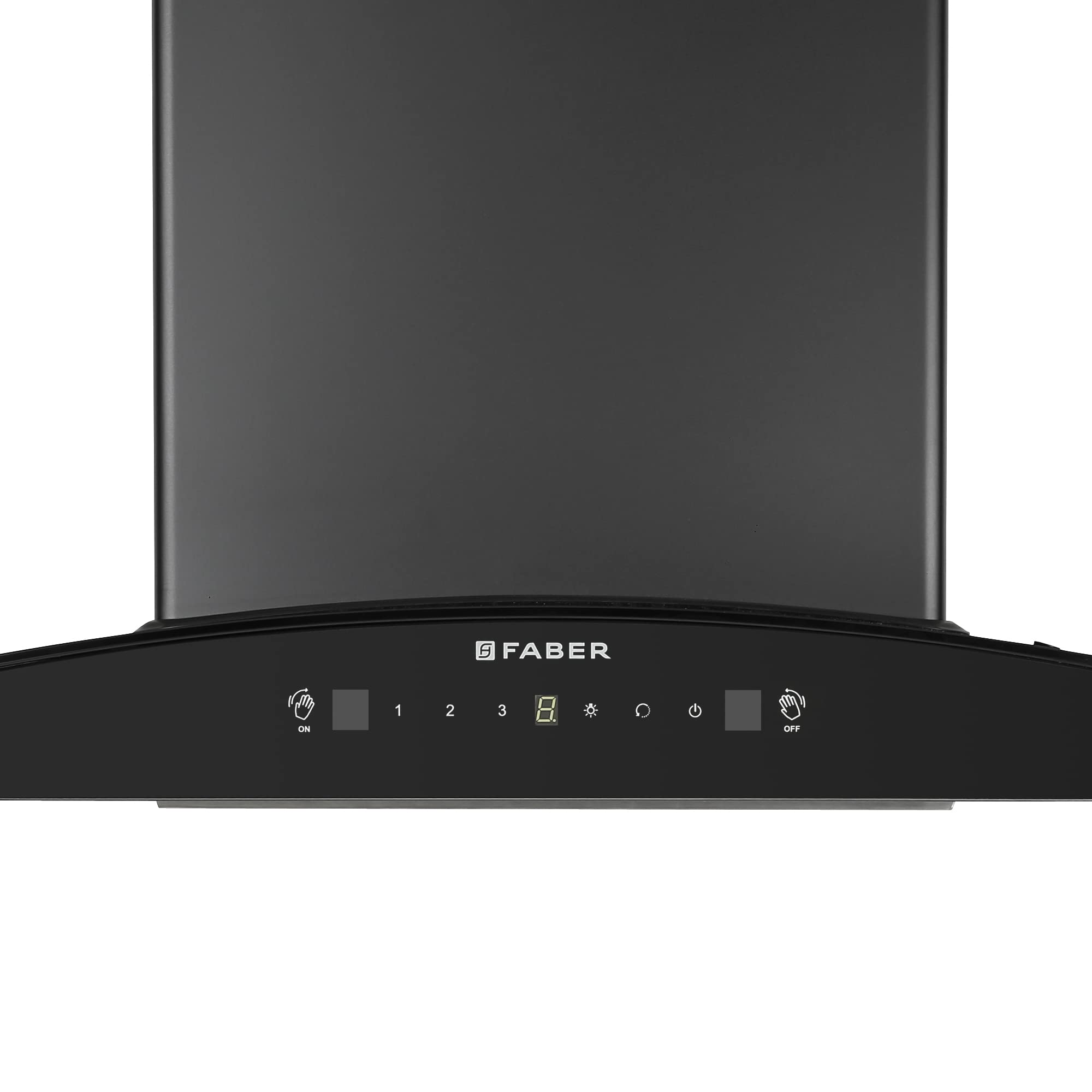 Faber 75 cm 1500 m³/hr Autoclean Curved Shape Kitchen Chimney | 2 years on comprehensive warranty on product, 12 years warranty on motor | HOOD PRIMUS PLUS ENERGY IN HCSC BK 75 with SS Baffle