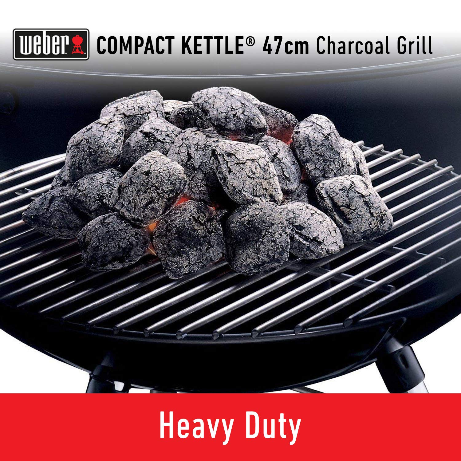 Weber 47Cm Compact Grill W/Therm Charcoal Black Asia