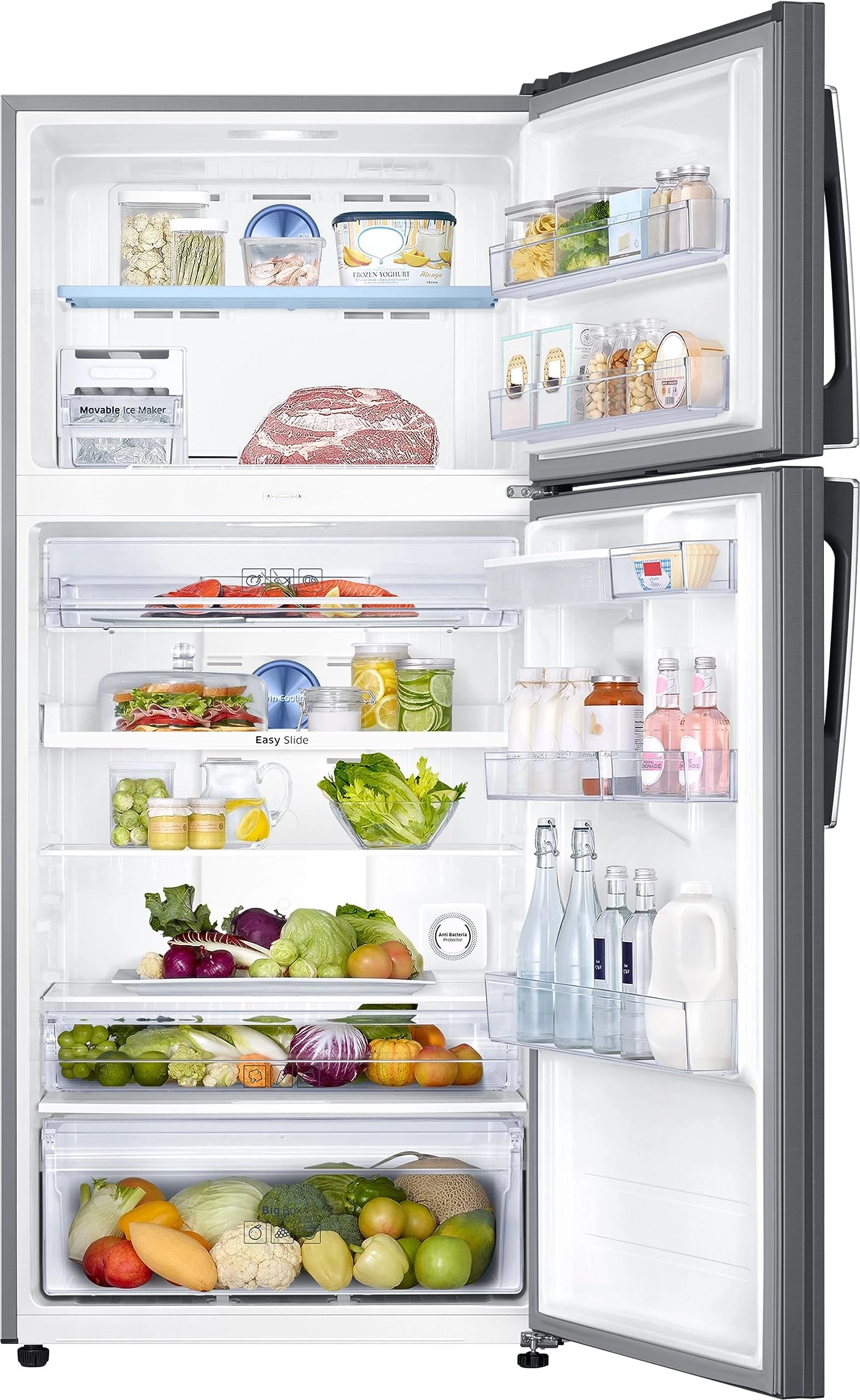 Samsung 501 L, 1 Star, Digital Inverter, Frost Free Double Door Refrigerator (RT54C655SSL/TL, Silver, Real Stainless)