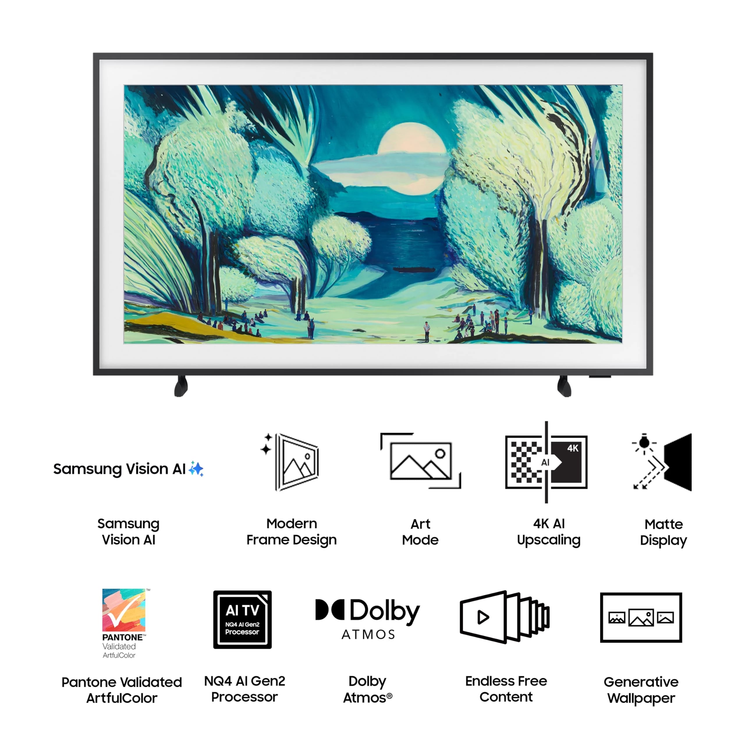 Samsung 108 cm (43 inches) The Frame Series 4K Ultra HD Smart QLED TV QA43LS03FAULXL