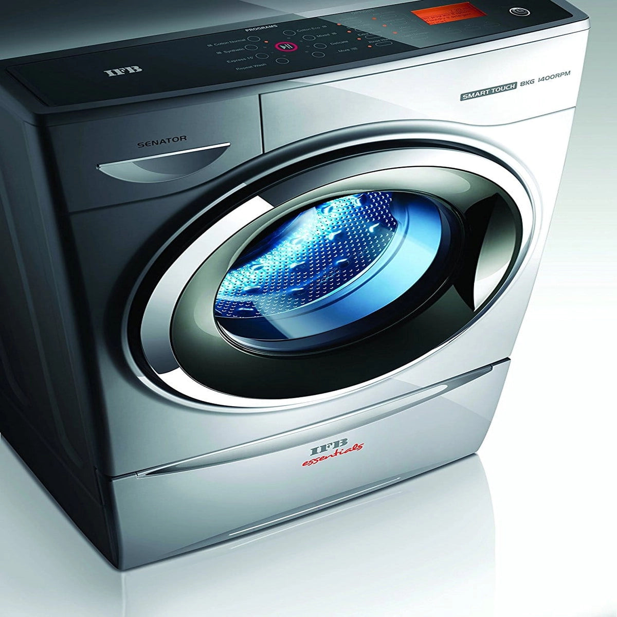 IFB Senator Smart Touch Fully-automatic Front-loading Washing Machine (8 Kg, Silver)