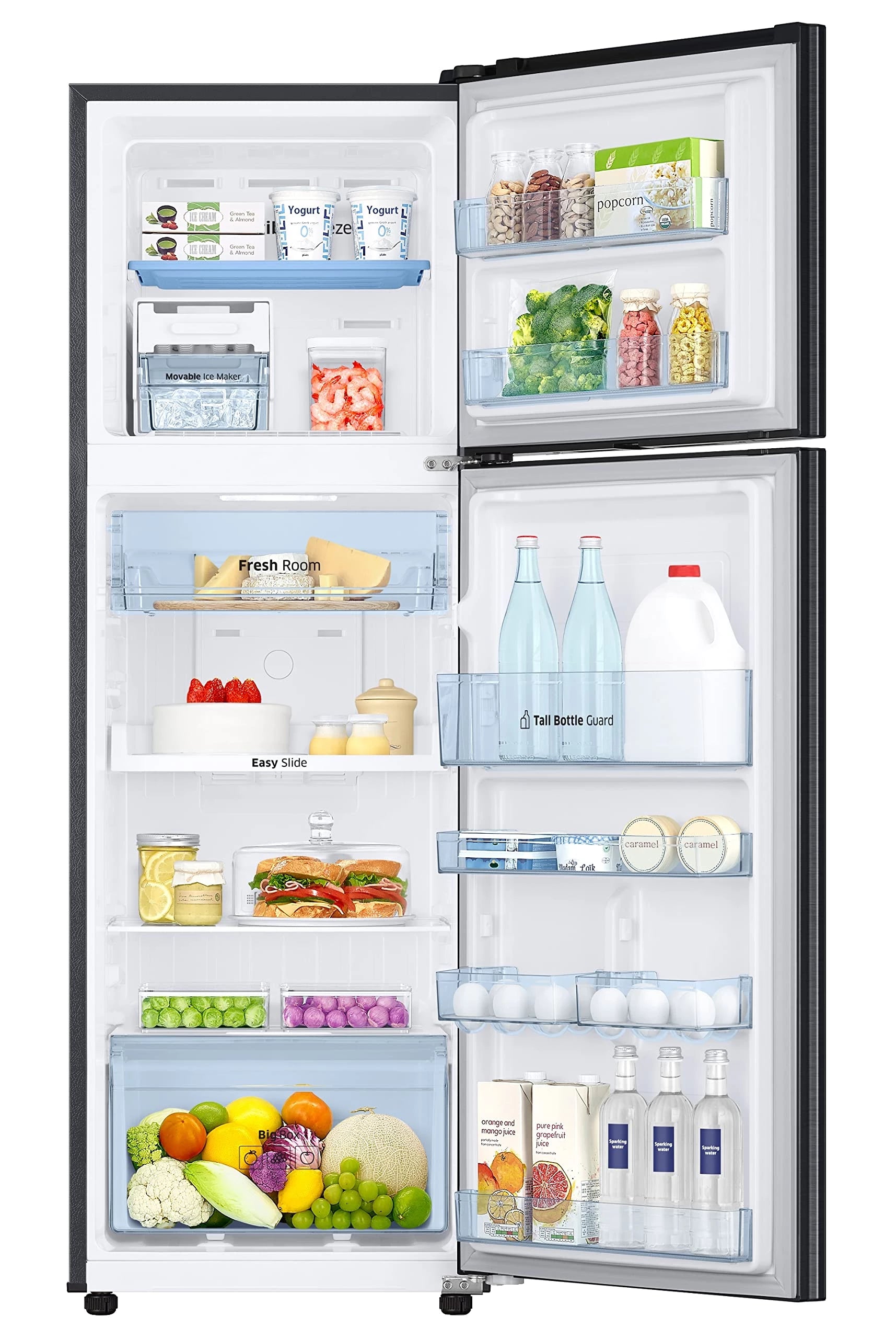 Samsung 256L 2 Star Inverter Frost-Free Convertible 3 In 1 Double Door Refrigerator Appliance (RT30C3732BX/HL,Luxe Brown)