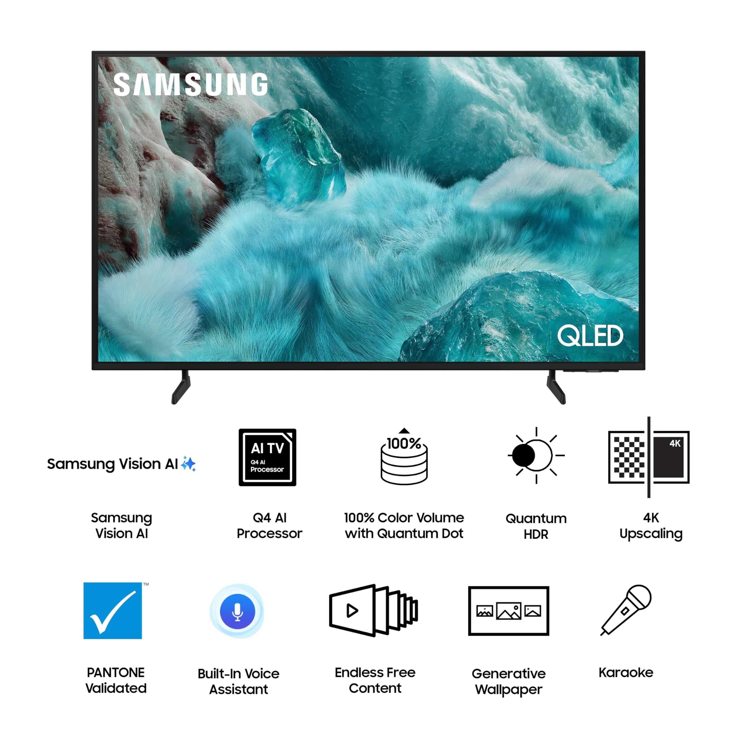 Samsung 108 cm (43 inches) 4K Ultra HD QLED Smart TV QA43Q7FAAULXL (Black)