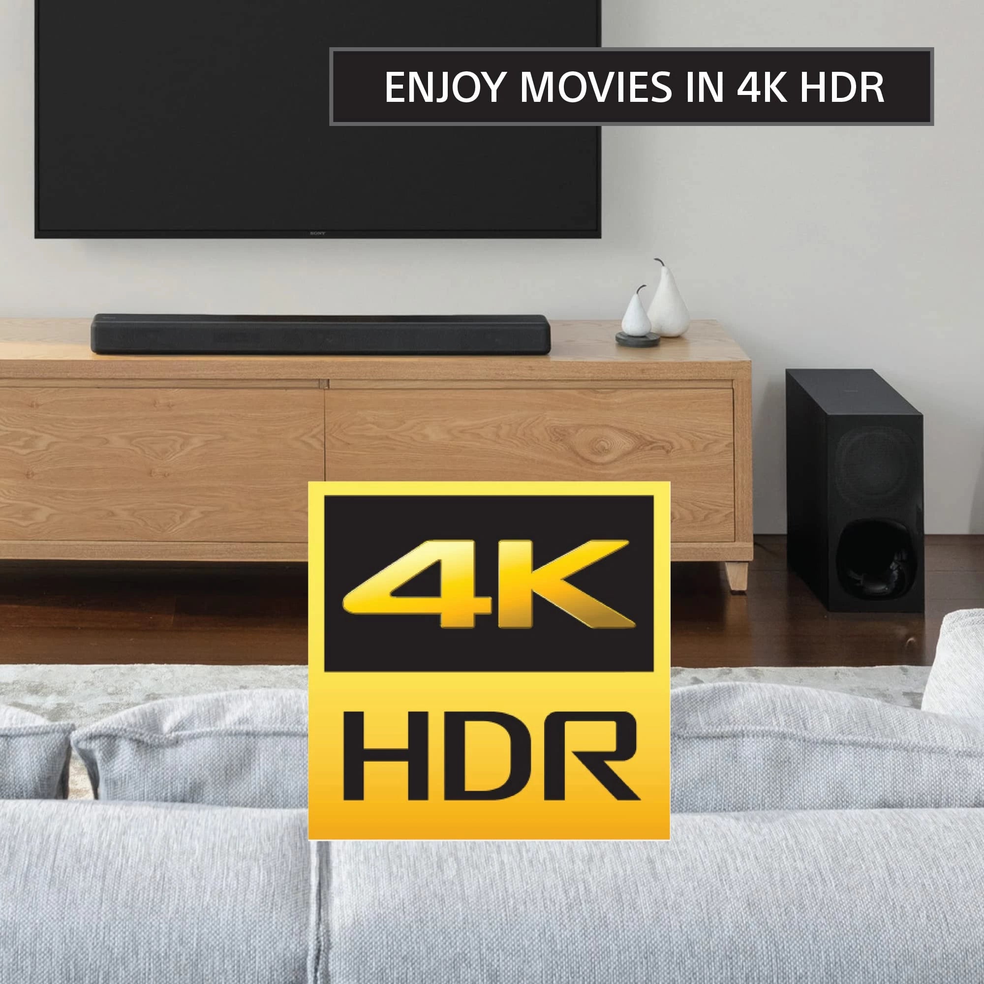 Sony HT-G700 3.1ch 4K Soundbar w/Wireless Sub, 400W Surround