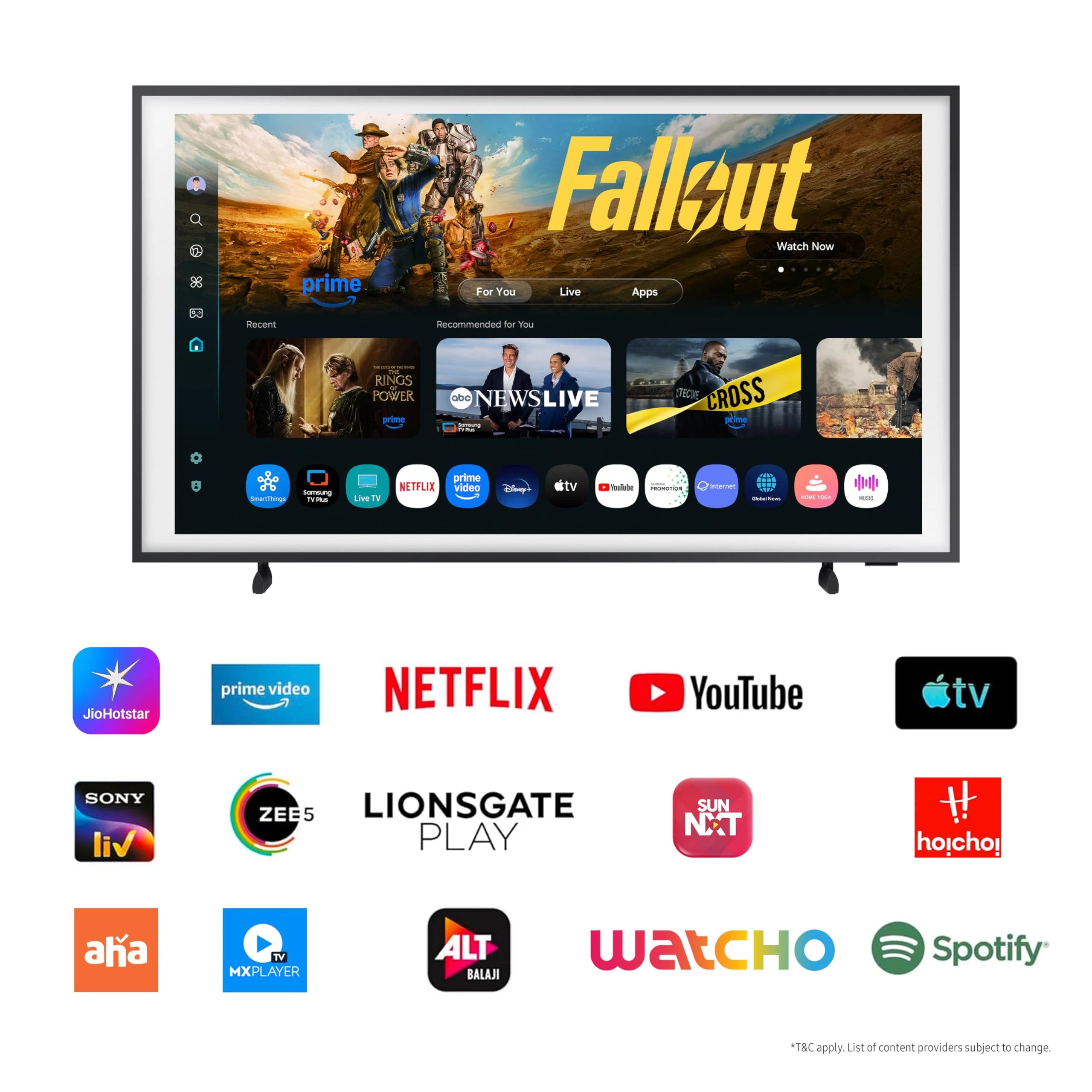 Samsung 108 cm (43 inches) The Frame Series 4K Ultra HD Smart QLED TV QA43LS03FAULXL