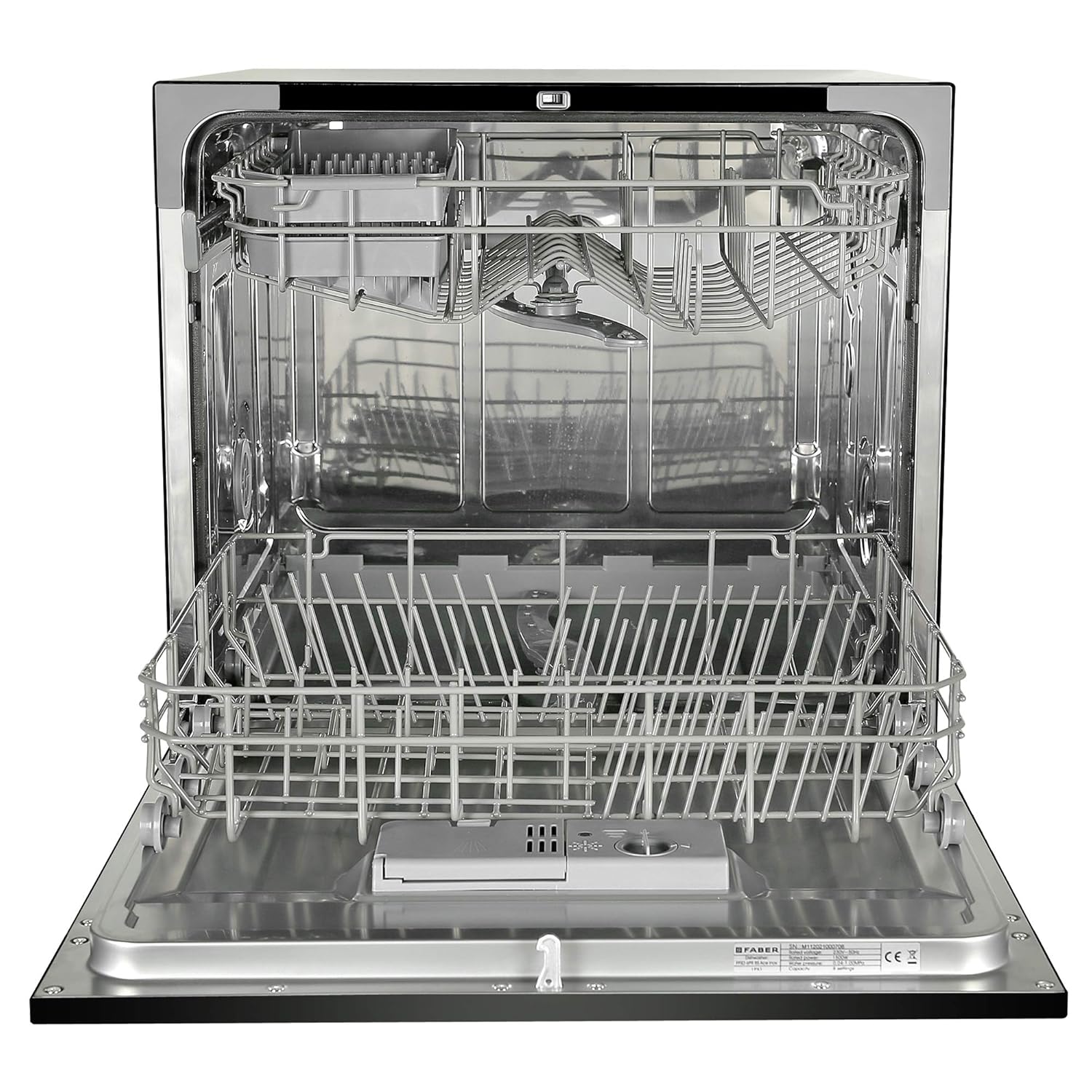 Faber FFSD 6PR 8S Ace Black 8 Place Setting Table Top Dishwasher | Black Finish