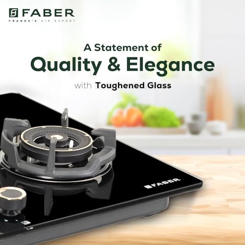 Faber 90cm 4 Burner Hob|Auto Electric|Built-In or Hobtop|Flame Failure Device|Cast Iron Pan Support|Glass Matt Finish|Metal Knobs|Warranty 5 Years on Glass and Valves|HOB EXPERIA HT904 ALU AI