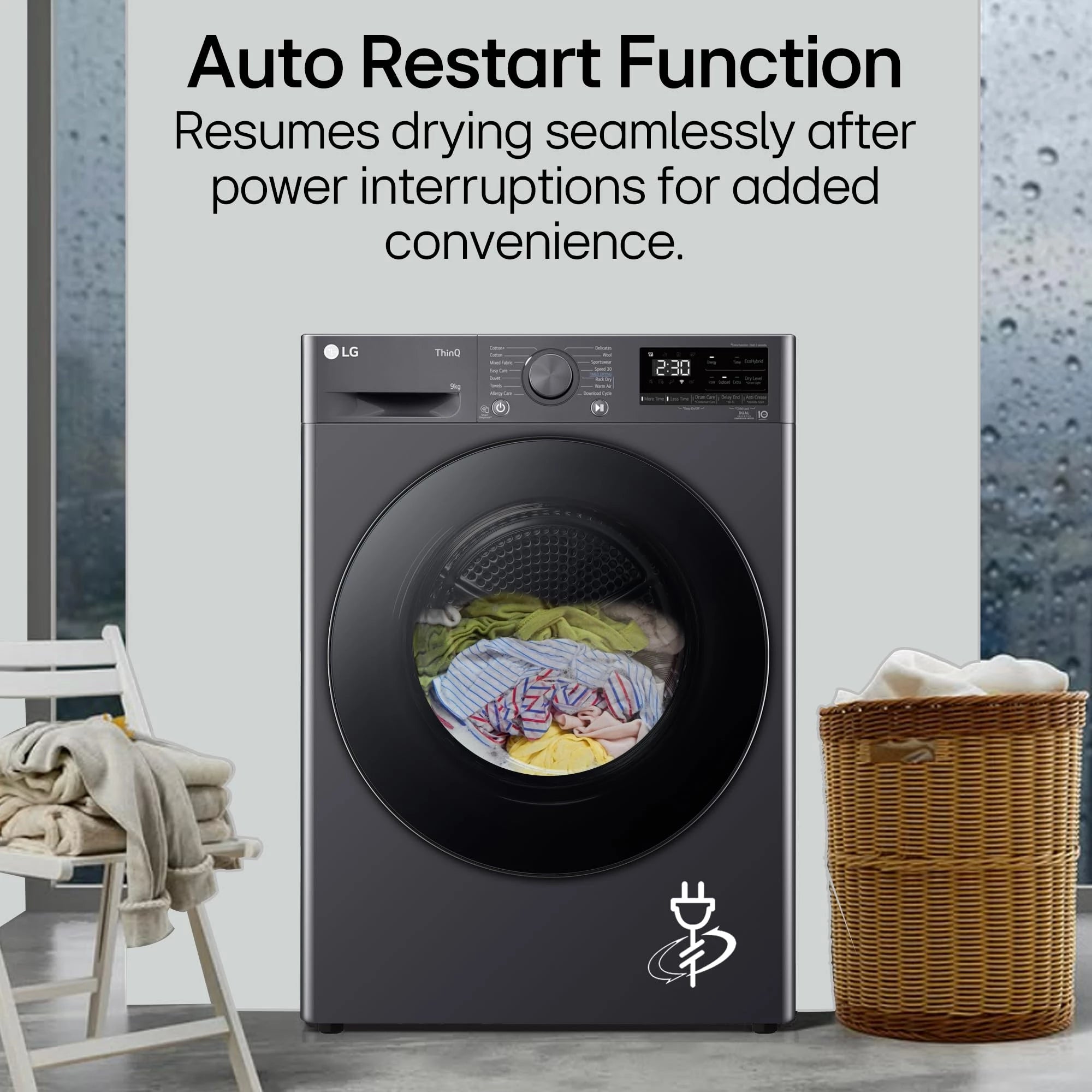 LG DHV09SAM 9 kg dryer image 34