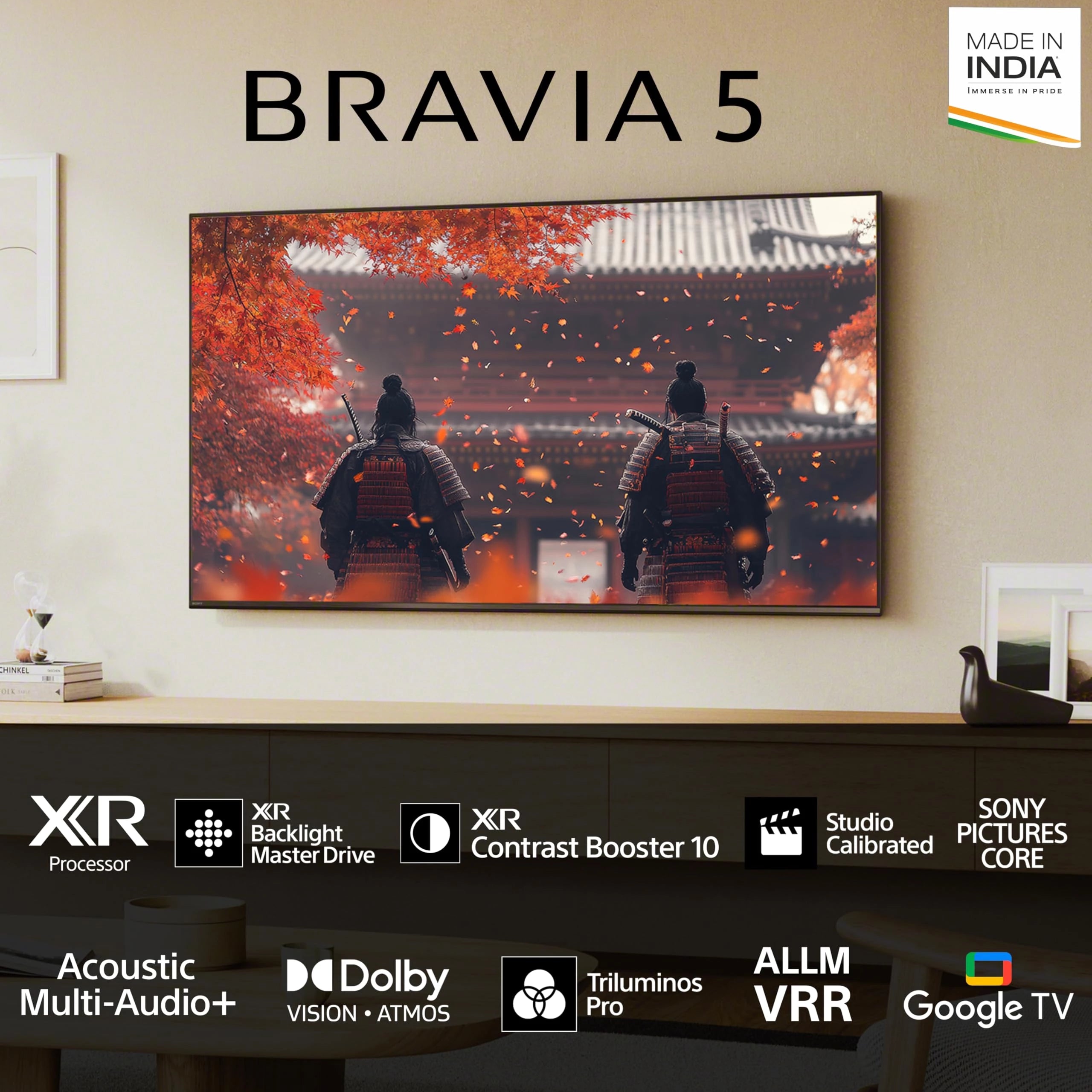Sony 164 cm (65 inches) BRAVIA 5 4K Ultra HD Smart Mini LED Google TV K-65XR50