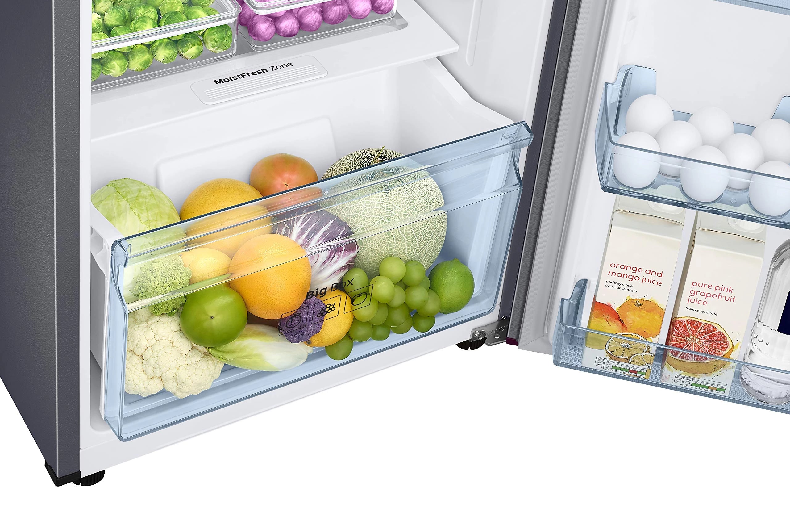 Samsung 236L 2 Star Inverter Frost-Free Convertible 3 In 1 Double Door Refrigerator Appliance (RT28C3732S8/HL,Elegant Inox)