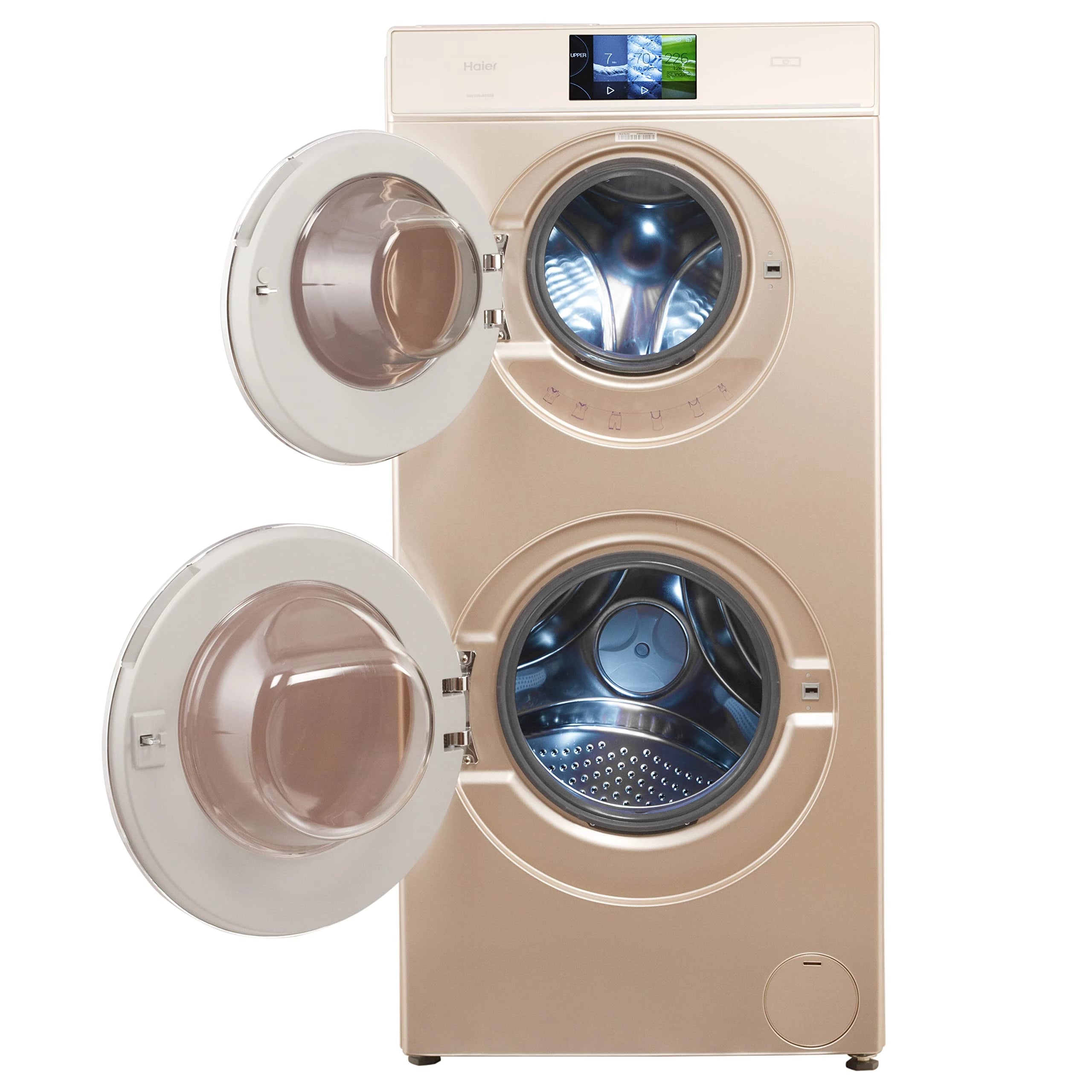 Haier 12 Kg 5 Star Inverter Direct Motion Motor Fully Automatic Front Load Washing Machine (HWD120-B1558, 525 Duo Wash, Washer, Dyer, Golden)