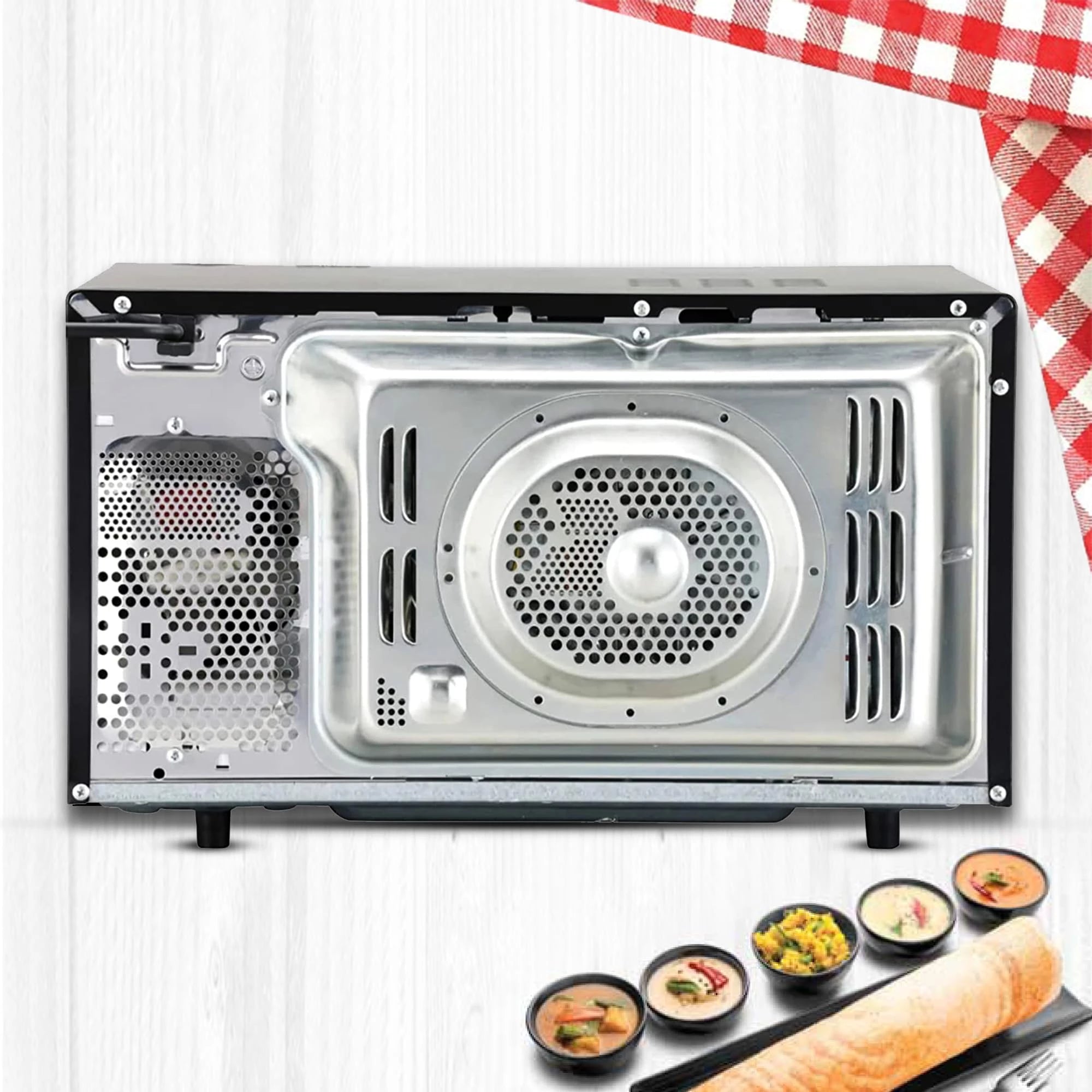 LG 28 L Convection Microwave Oven (MC2846BV, Black, Quartz Heater)