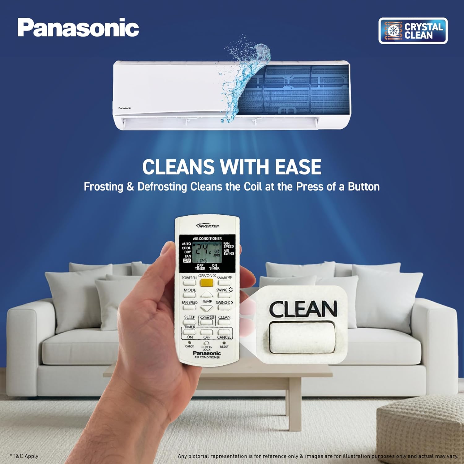 Panasonic CS/CU-QU30CKYFM 2.5T Split AC: Superior Cooling for Large Areas