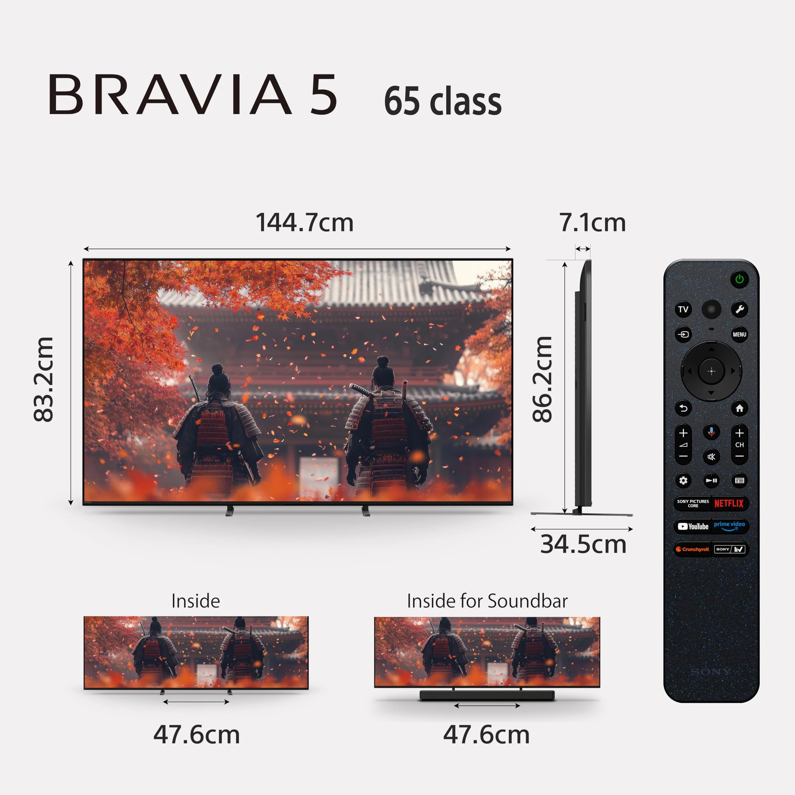 Sony 164 cm (65 inches) BRAVIA 5 4K Ultra HD Smart Mini LED Google TV K-65XR50