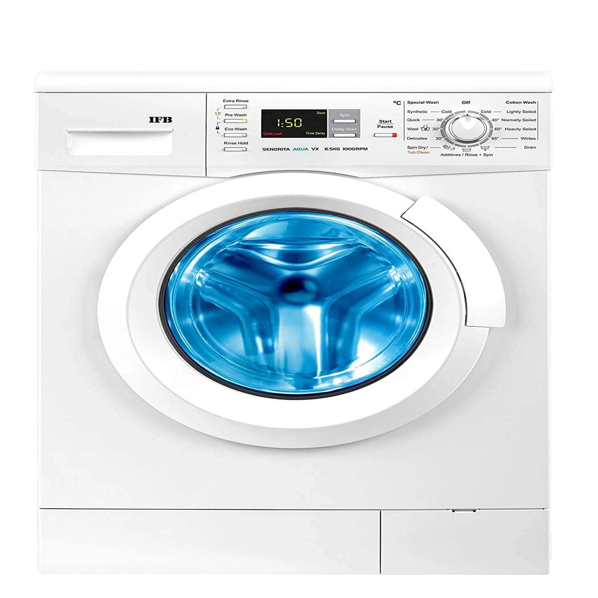IFB 6.5 kg Fully-Automatic Front Loading Washing Machine (Senorita Aqua VX, White)