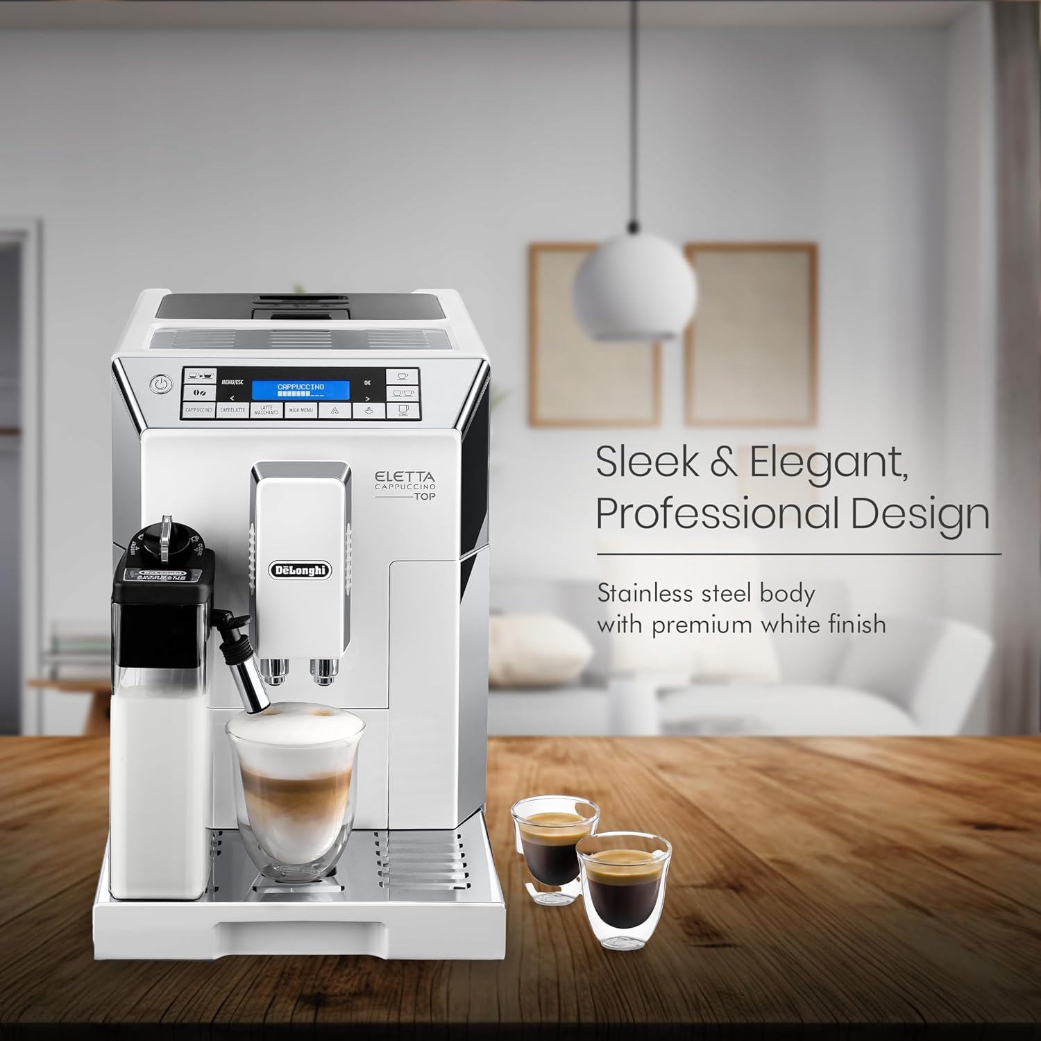 DeLonghi ECAM 45.760.W/Eletta Cappuccino டாப் முழு தானியங்கி எஸ்பிரெசோ இயந்திரம் 