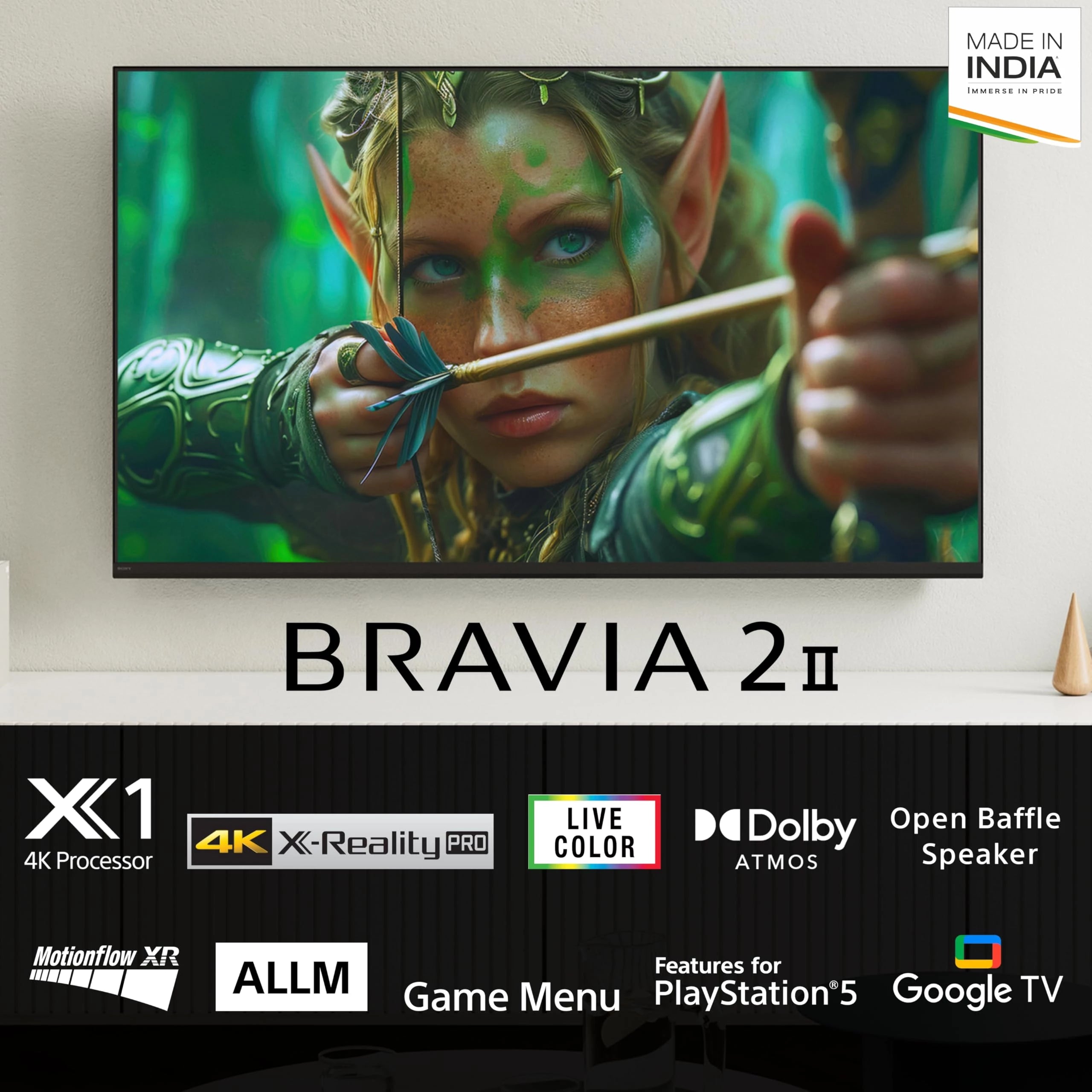 Sony 189 cm (75 inches) BRAVIA 2M2 Series 4K Ultra HD Smart LED Google TV K-75S25M2