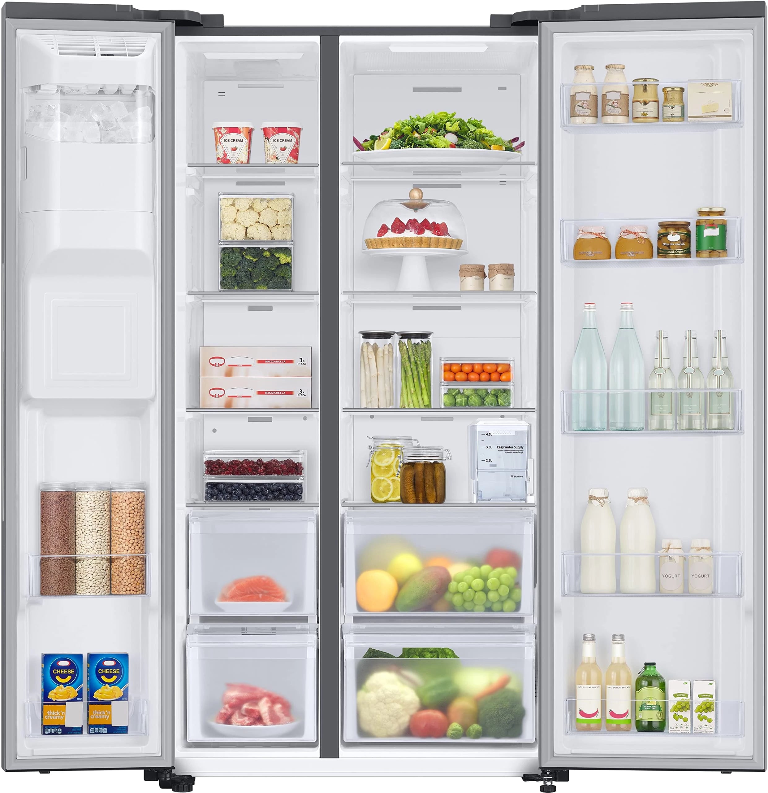 Samsung 633L Convertible 5 In 1 Digital Inverter Side by Side Refrigerator Appliance, (RS78CG8543SLHL, EZ Clean Steel)