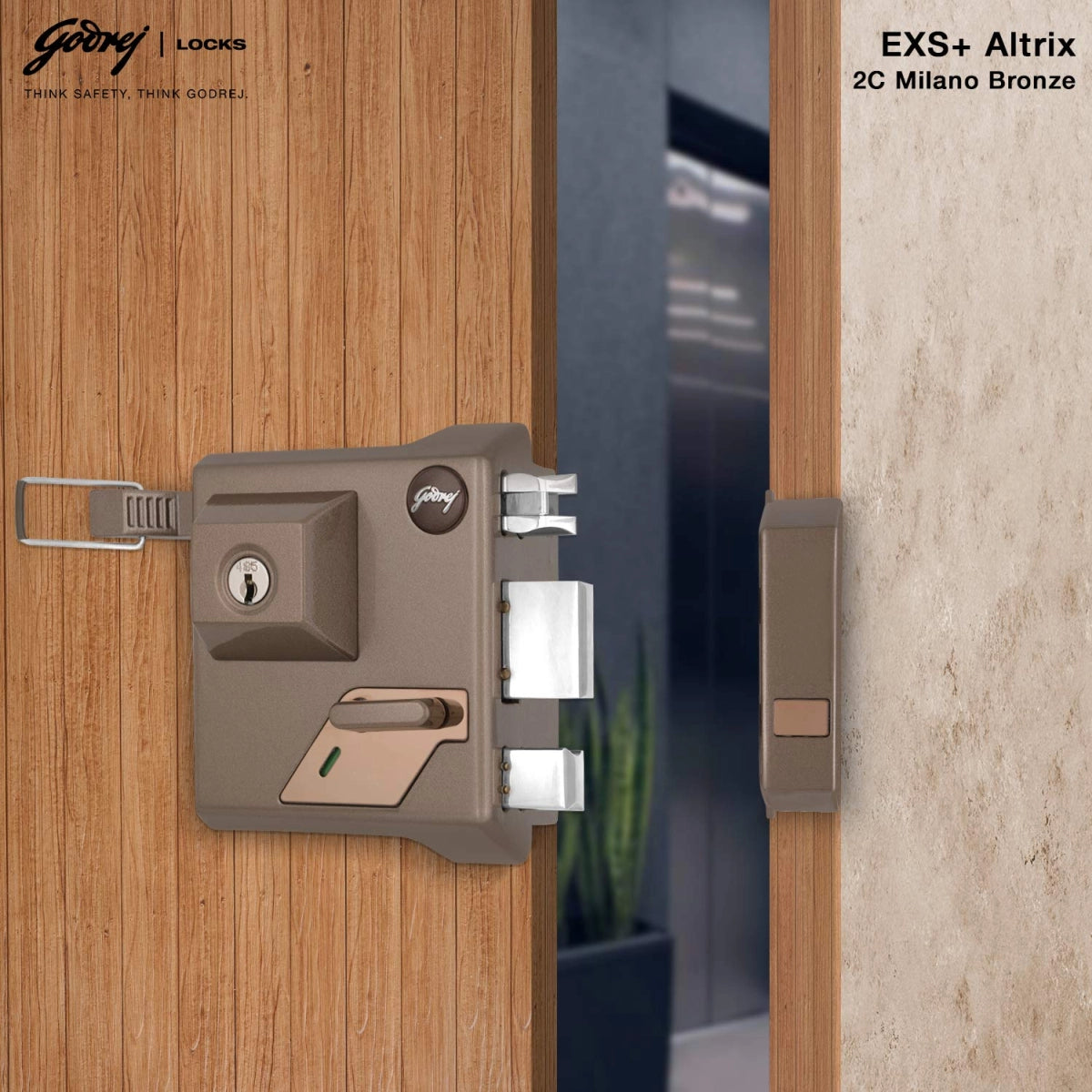 Godrej Door locks Altrix 2C Milano Bronze 3233