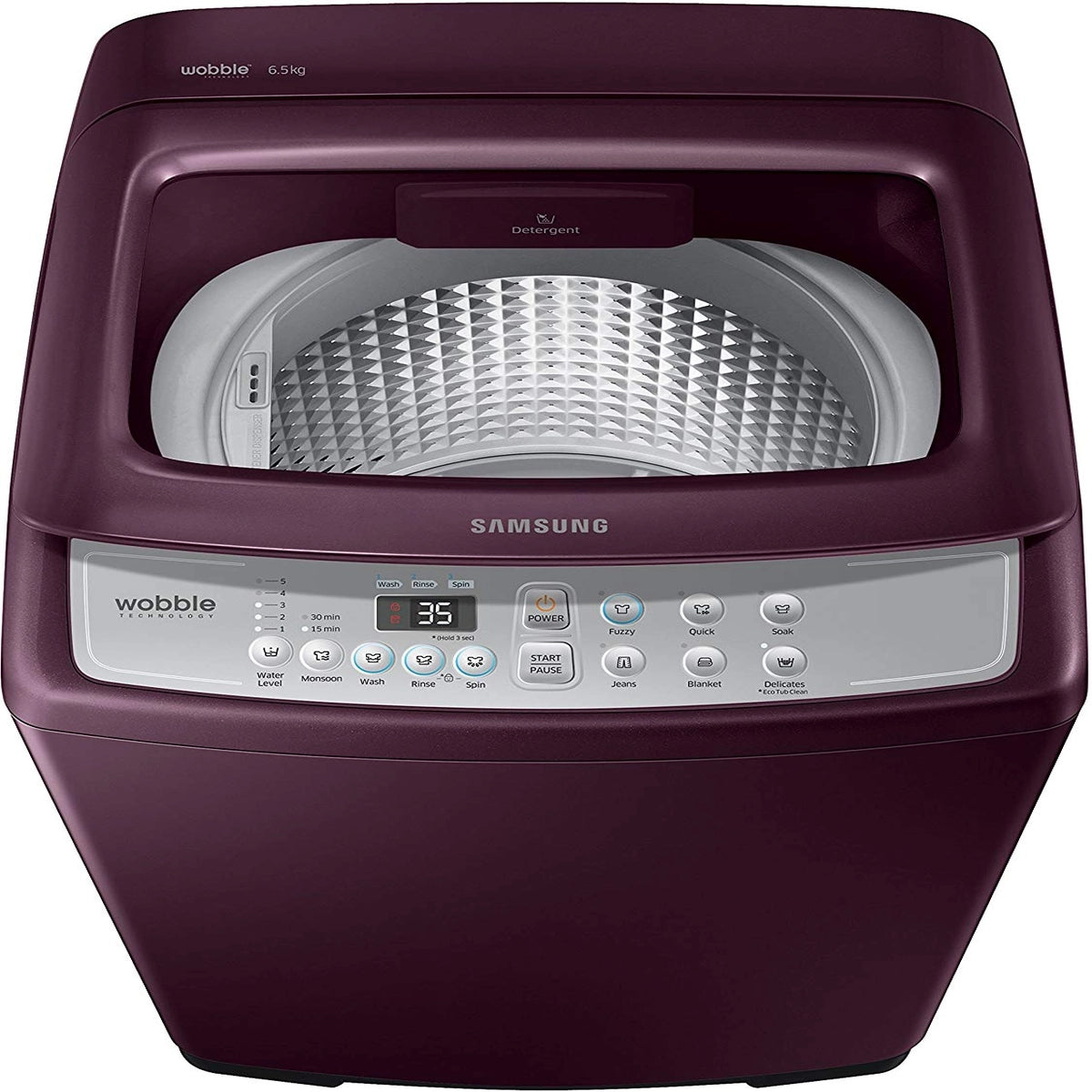 Samsung 6.5 kg Fully-Automatic Top Loading Washing Machine (WA65M4500HP/TL, Sparkling Plum)