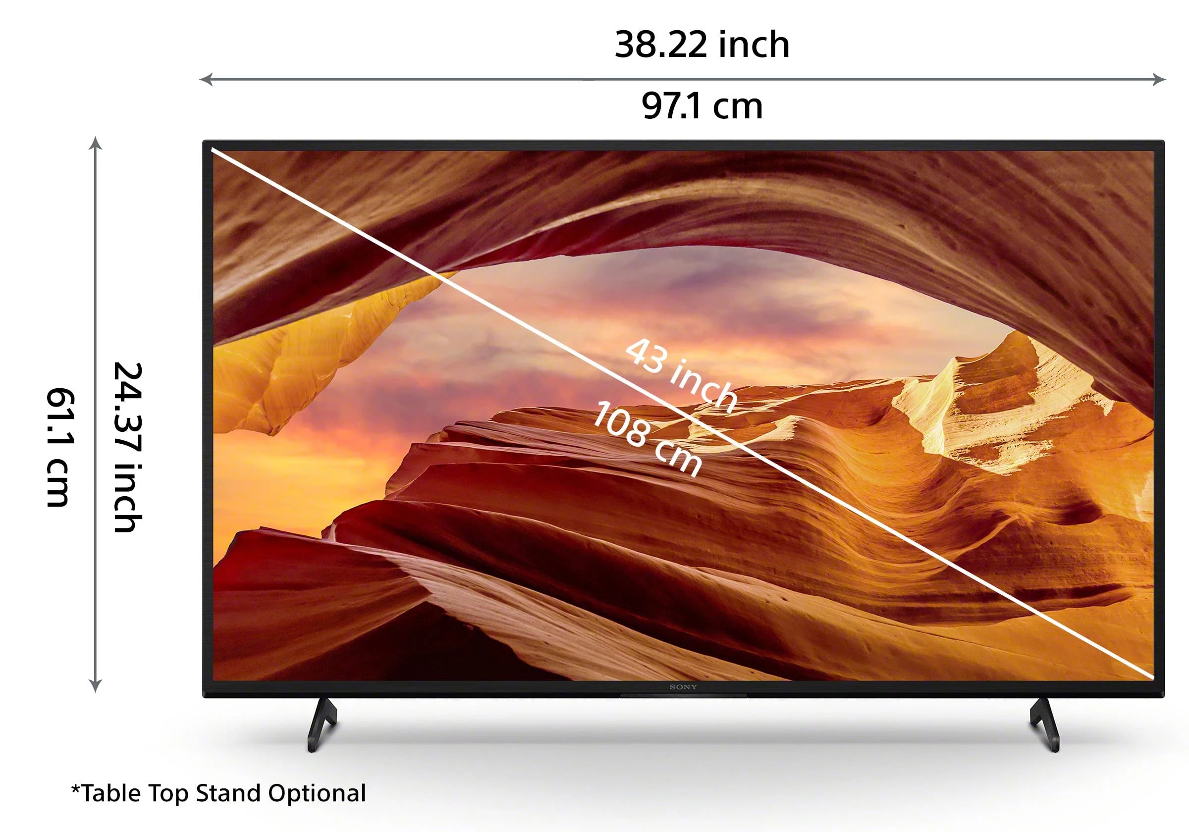 Sony Bravia 108 cm (43 inches) 4K Ultra HD Smart LED Google TV KD-43X70L (Black)