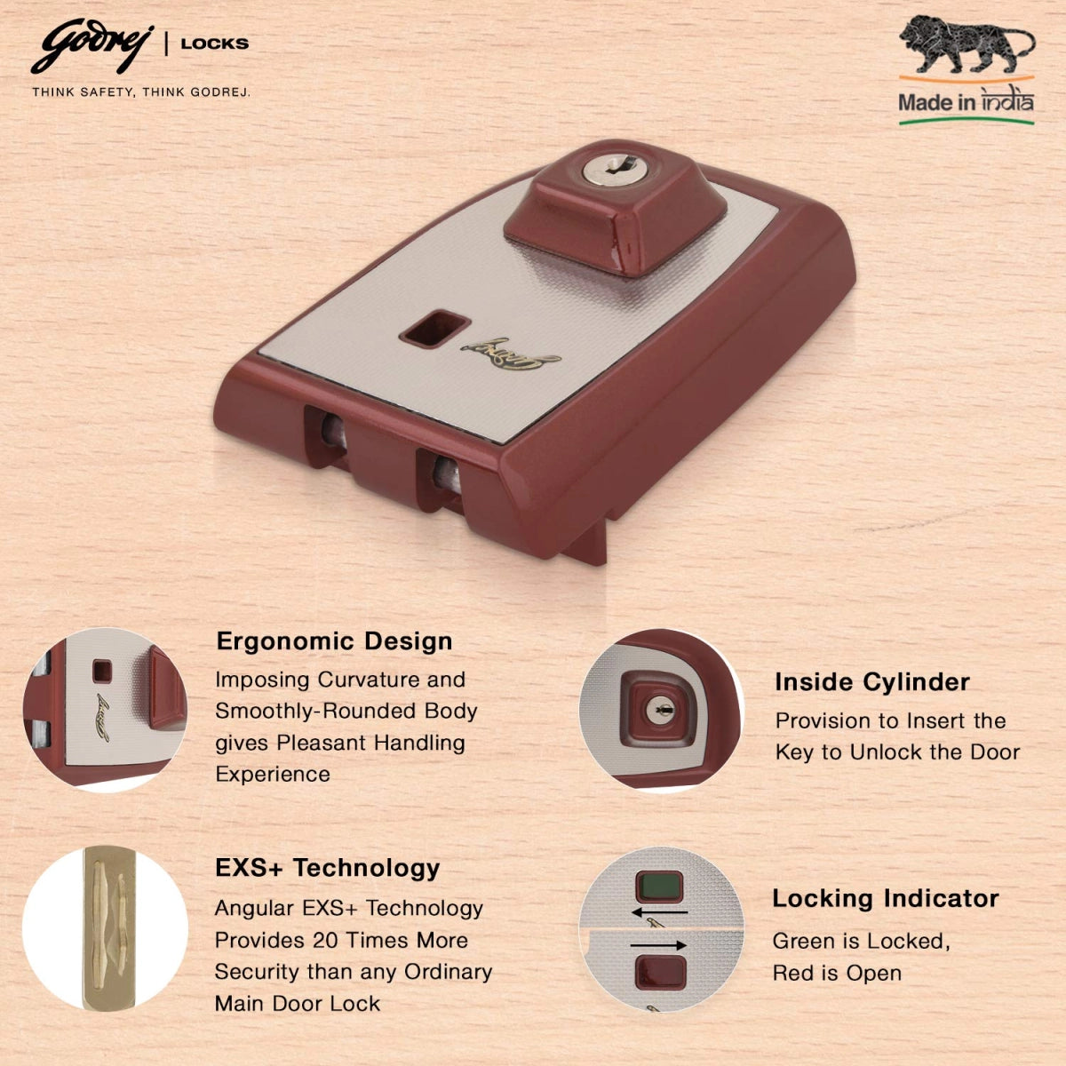 Godrej Astro Double Door 2C Ruby Red 3392