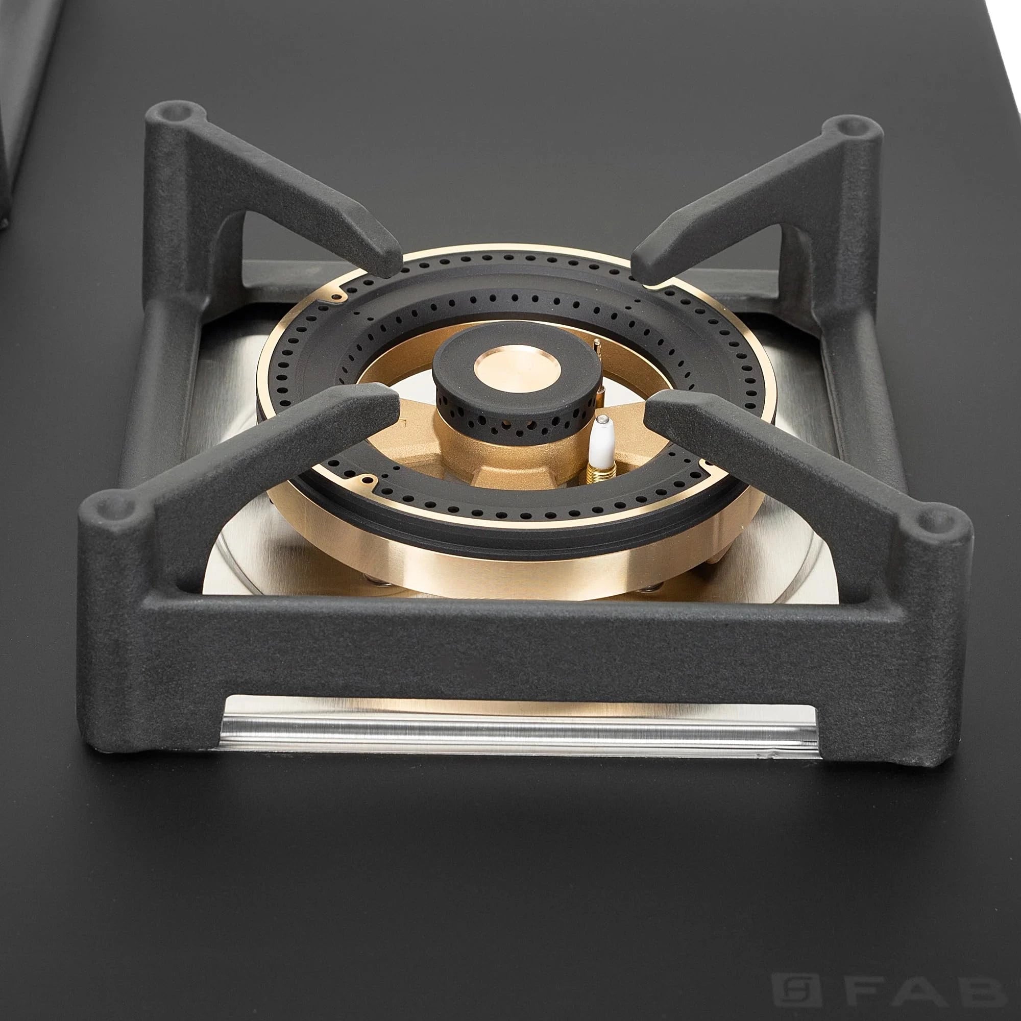 Faber Bella HT 704 BR AI Hobtop – 70 cm, 4 Full Brass Burners | Auto Ignition | Black Toughened Glass | Heavy-Duty Cast Iron Support | Modern Kitchen Elegance