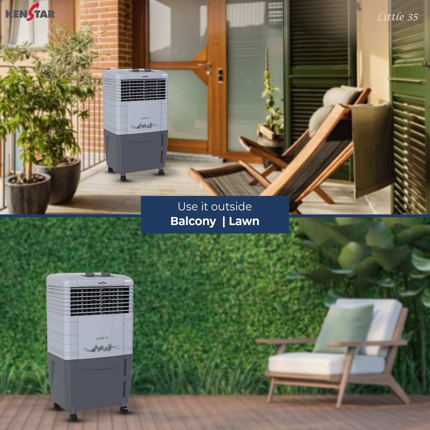 Kenstar LITTLE HC 35 Personal Desert Air Water Cooler GREY
