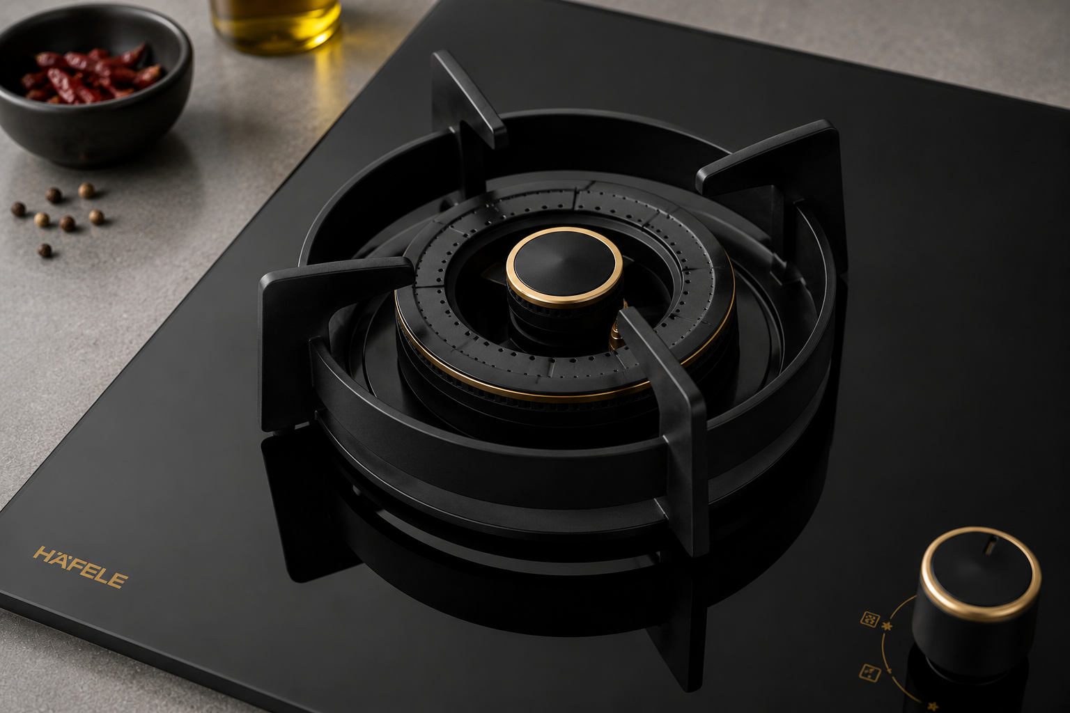 Hafele VESTA 460 60cm 4 Burner Built-in Gas Hob | Full Brass Burners