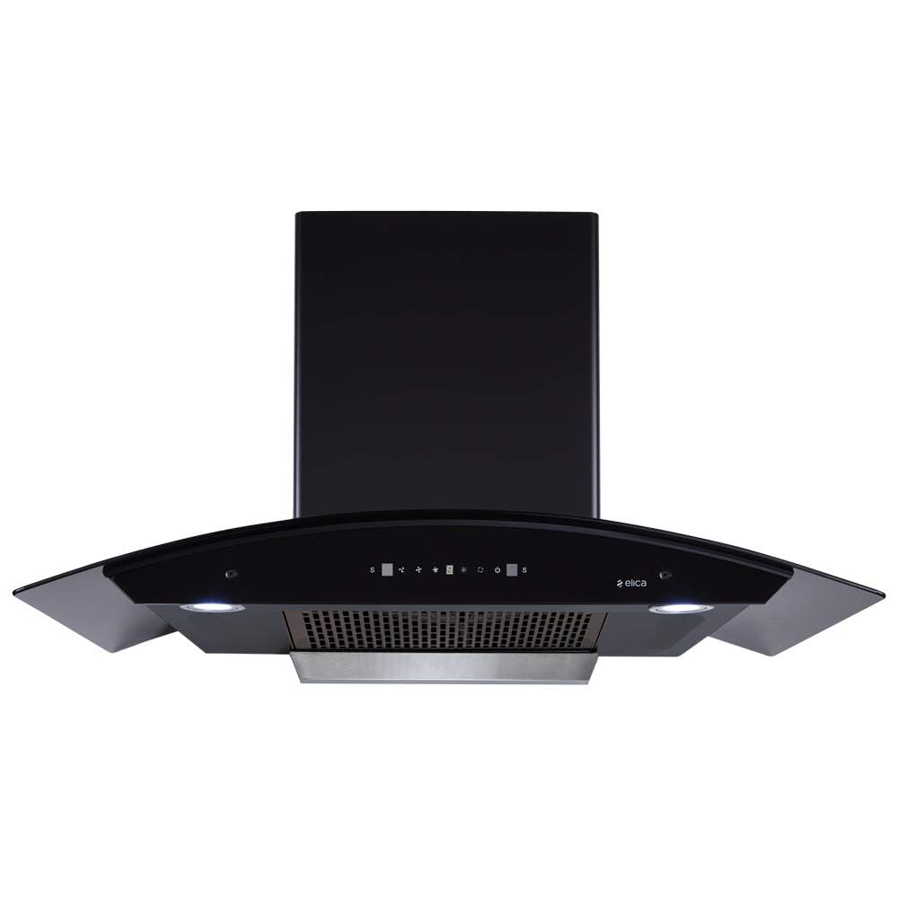 Elica 90 cm 1200 m3/hr Filterless Auto Clean Chimney (TBFL HAC TOUCH 90 MS, Black)