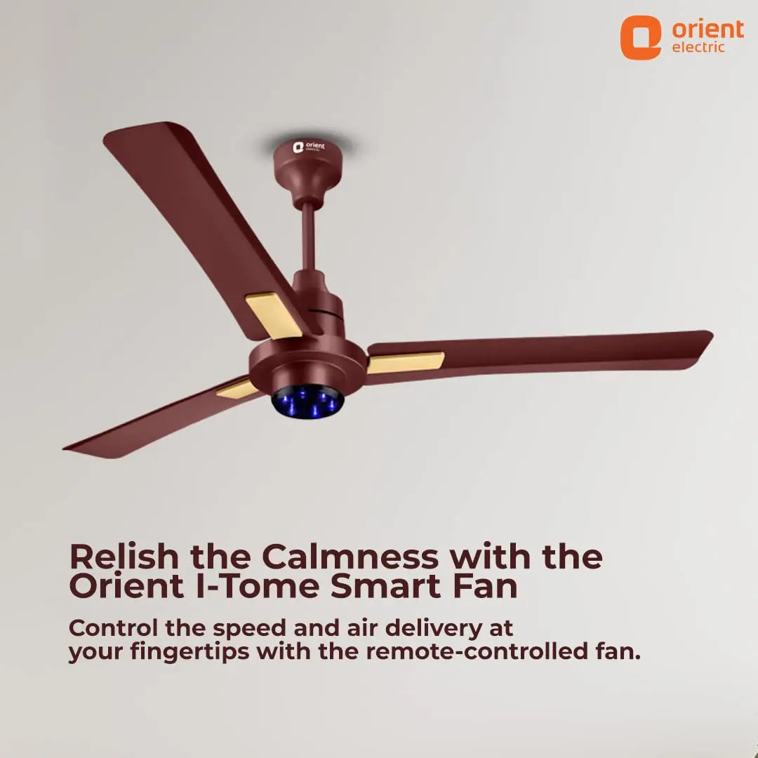 Orient Electric I-Tome Smart BLDC fan 1200mm Brown