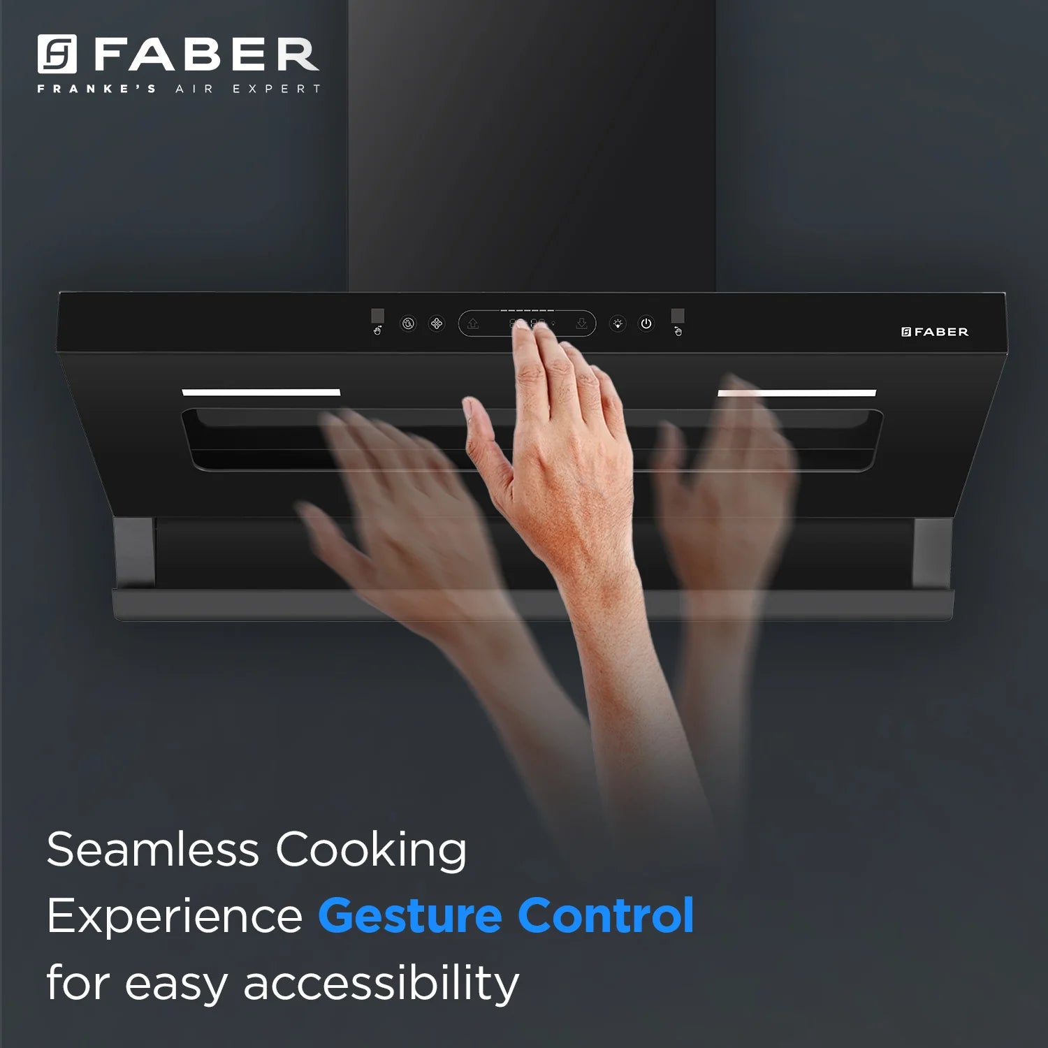Faber 90 cm Wall Mounted Chimney VIVID FL HC BK 90
