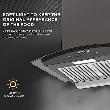 Faber AutoClean Chimney PRIMUS PLUS ENERGY IN HCSC BK 60,Touch & Gesture Control,Black- 5 Year Warranty - Comprehensive AutoClean Technology