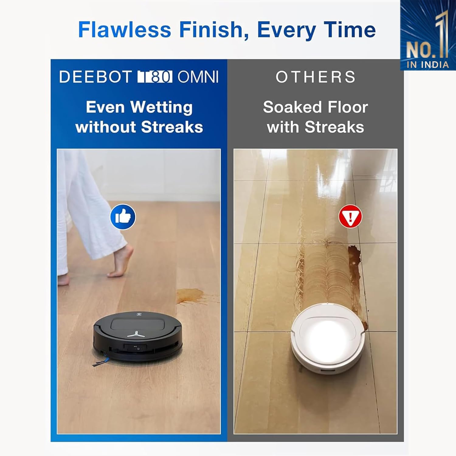 ECOVACS DEEBOT T80: 2-in-1 Robot Vacuum & Mop, 2025 New Launch, 18000 Pa, 6400 mAh