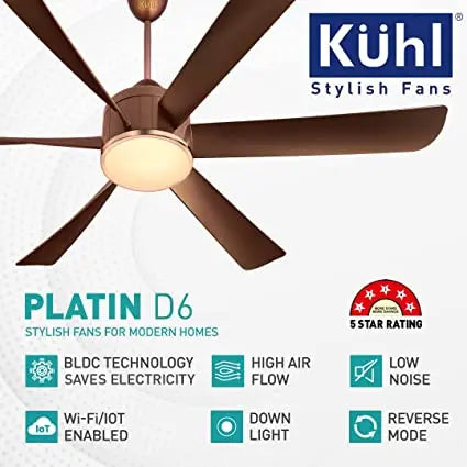 Kuhl Anti-dust Fan Platin -D6 Wi-Fi Technology Brown