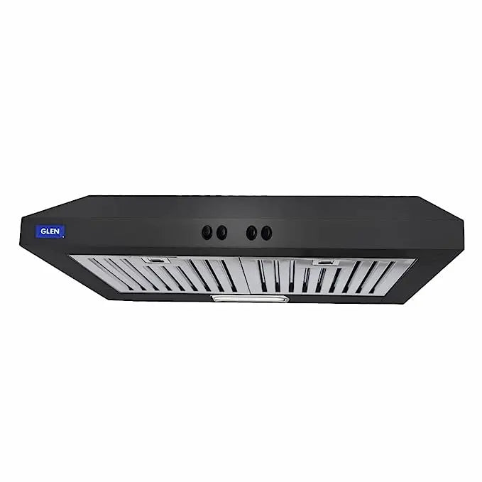 Glen 60 cm 1000 m3/hr Straight Line Chimney Baffle Filters Push buttons (6000 Junior, Black)